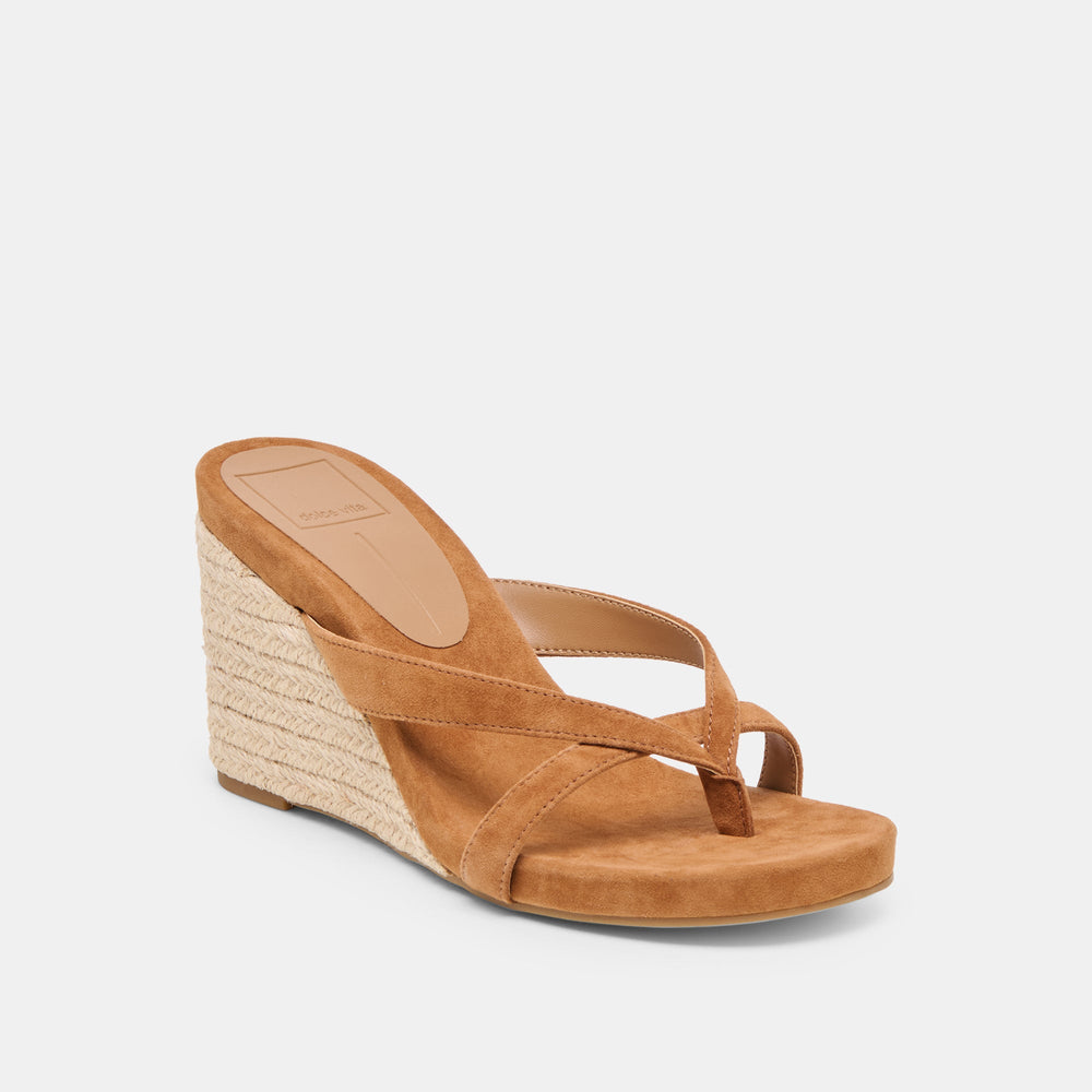 Helan Espadrille Brown Suede Wedges / Dolce Vita
