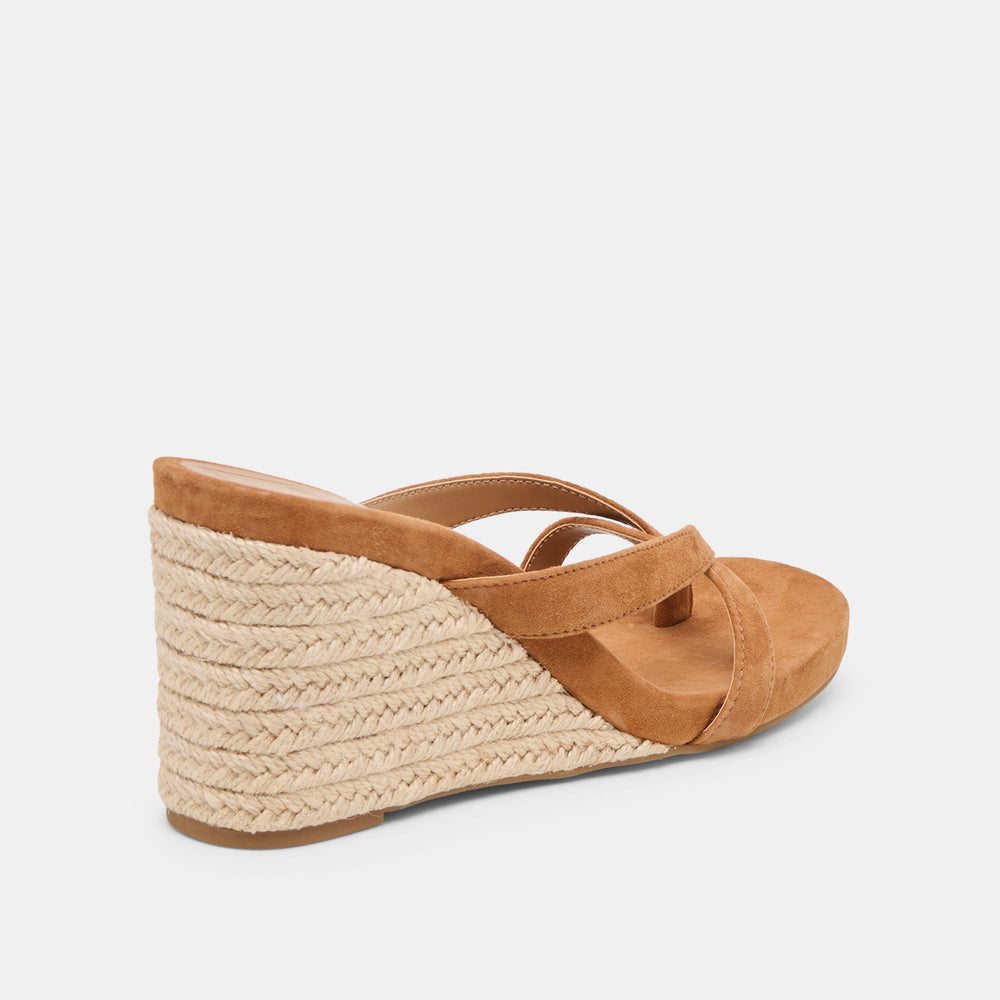 Helan Espadrille Brown Suede Wedges / Dolce Vita