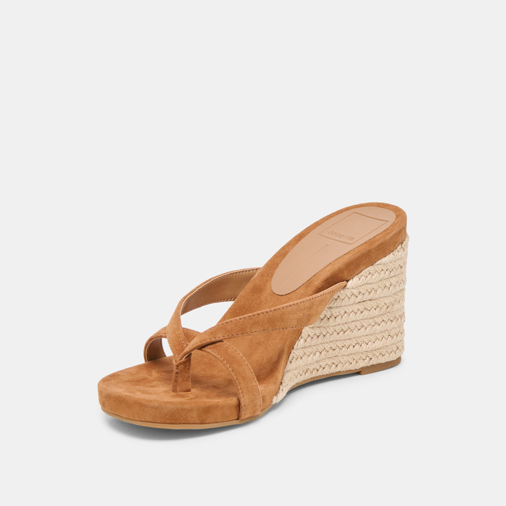 Helan Espadrille Brown Suede Wedges / Dolce Vita