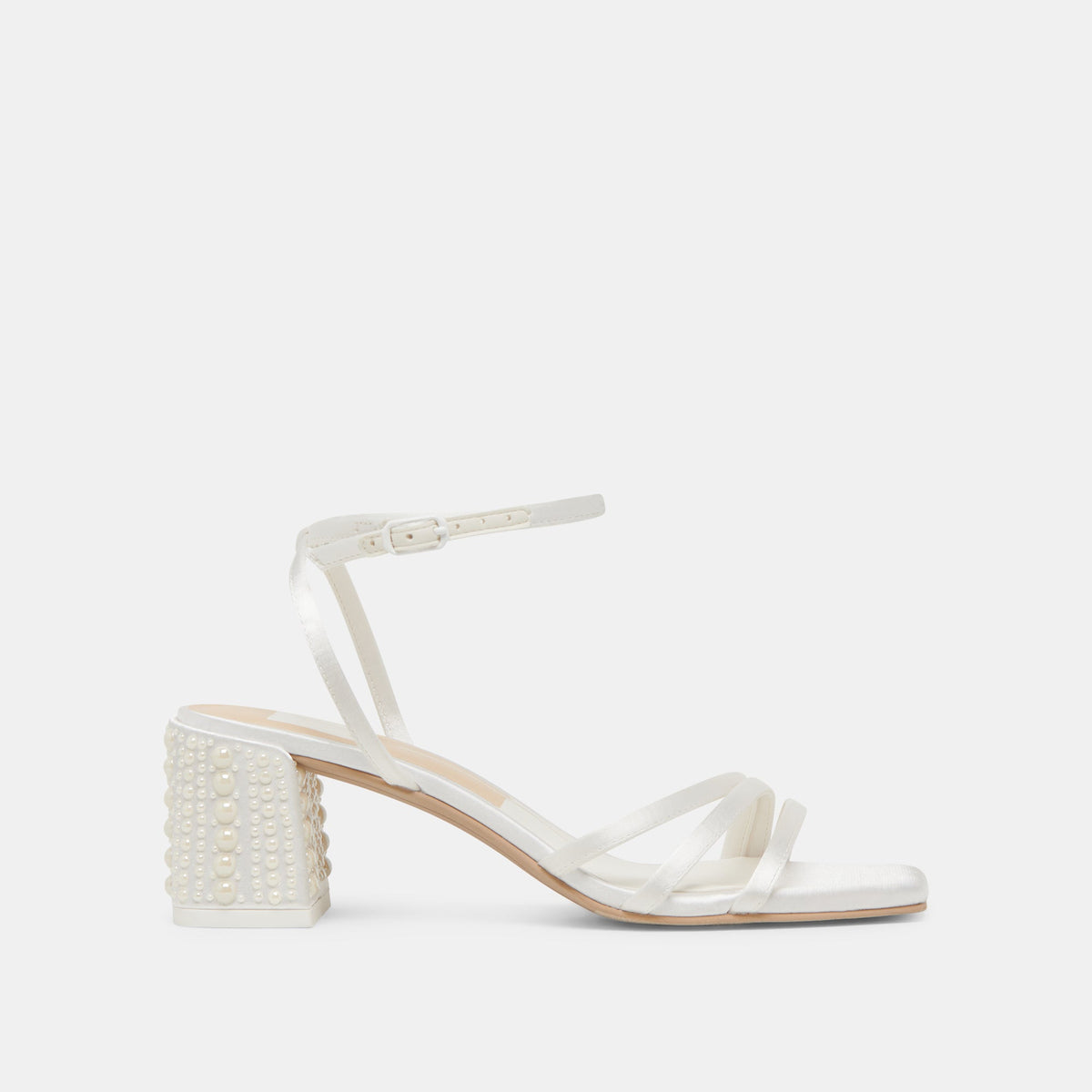YSABEL PEARL HEELS TRUE WHITE SATIN
 – Dolce Vita / Dolce Vita