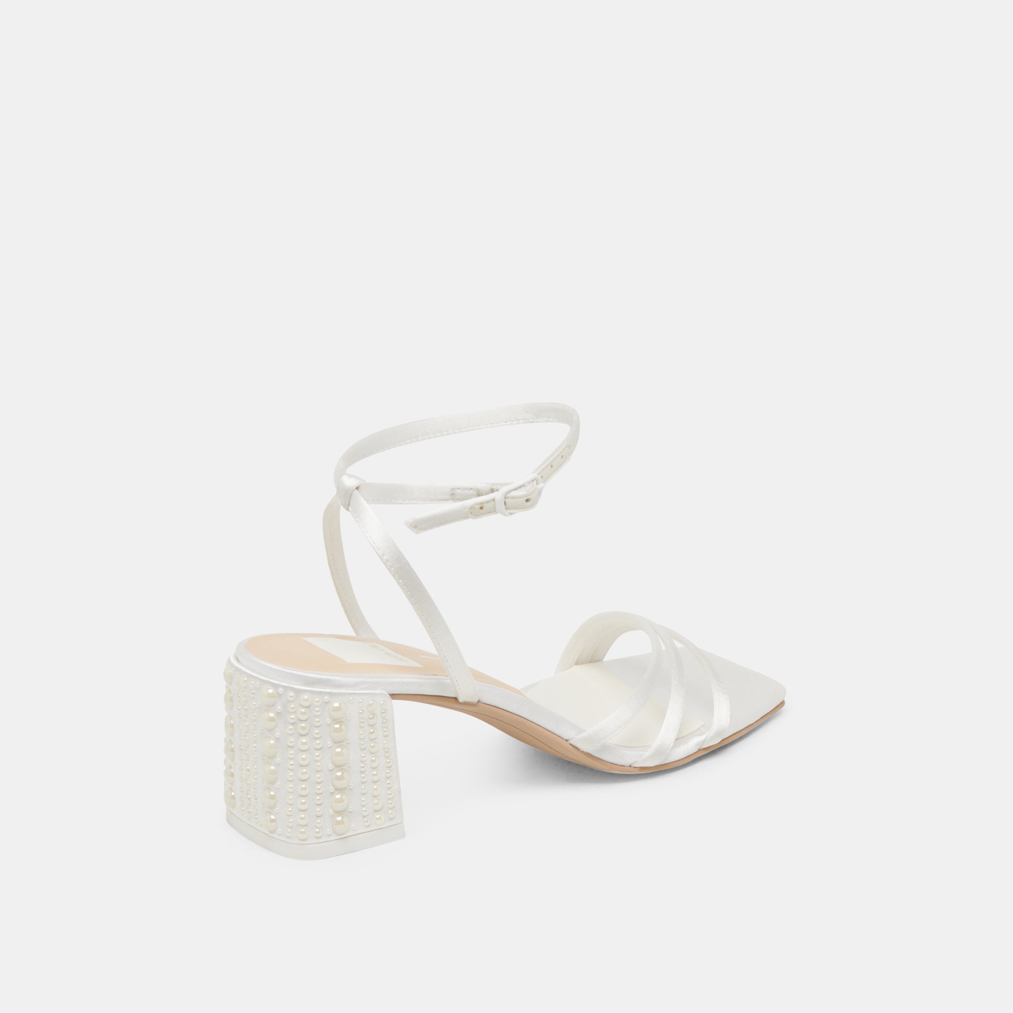 YSABEL PEARL HEELS TRUE WHITE SATIN
 – Dolce Vita / Dolce Vita