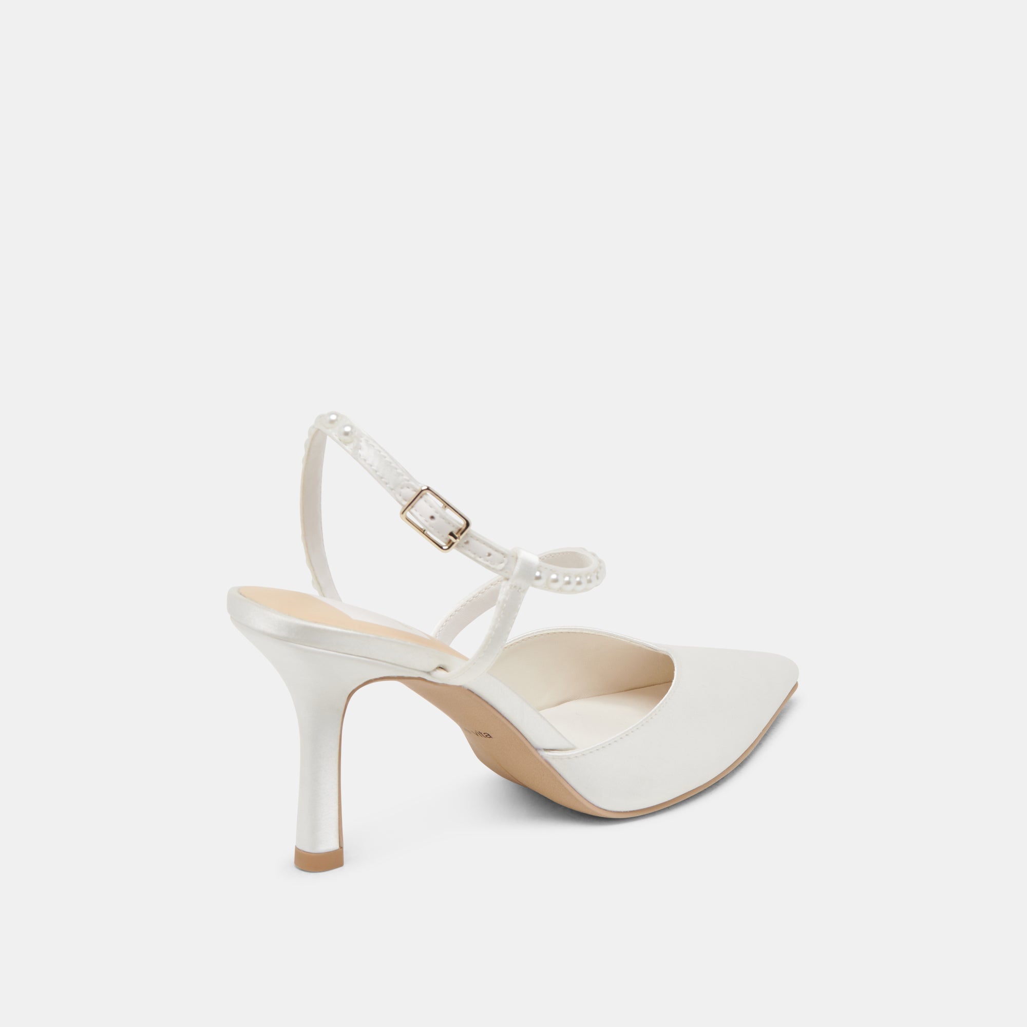 KAMRA PEARL HEELS TRUE WHITE SATIN
 – Dolce Vita / Dolce Vita