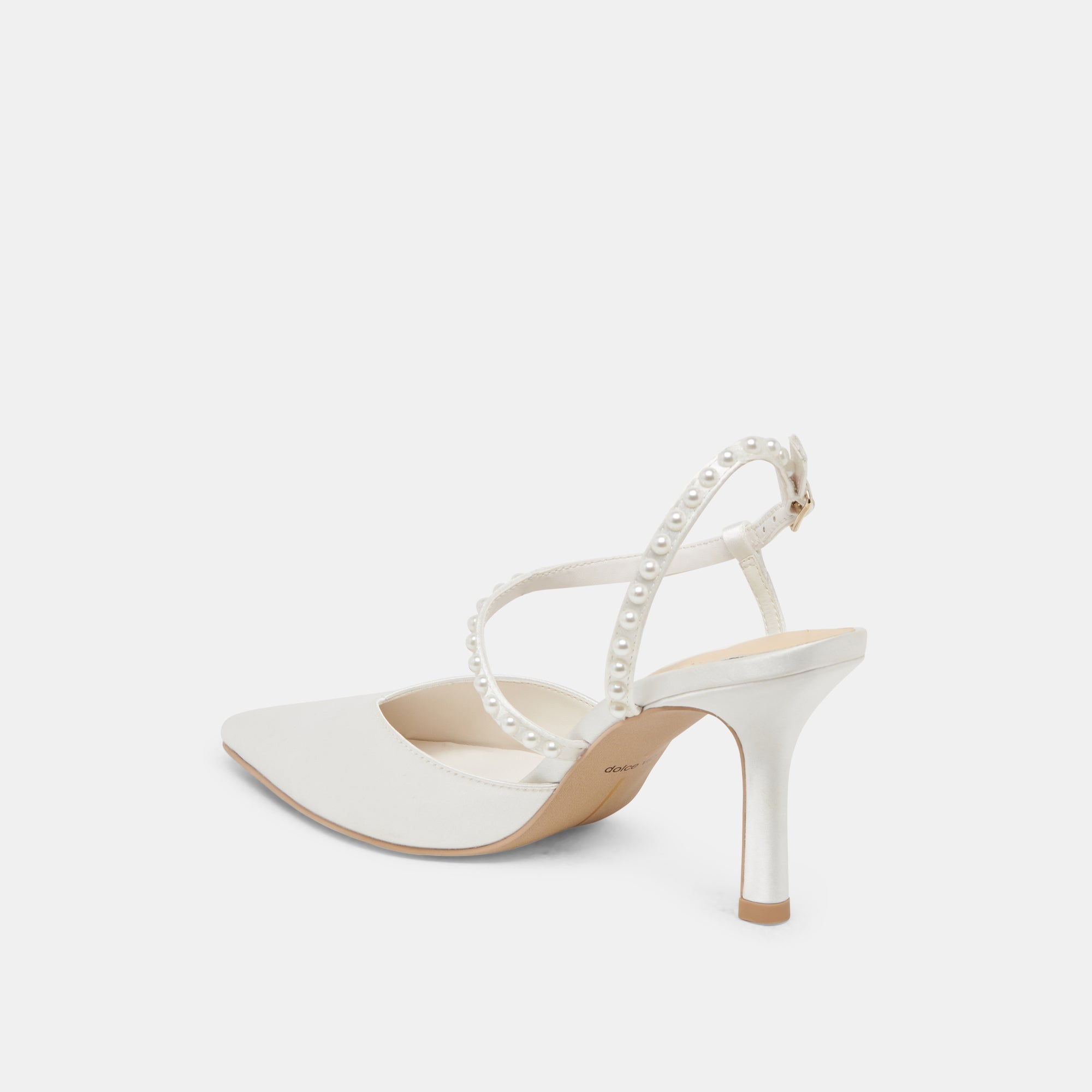 KAMRA PEARL HEELS TRUE WHITE SATIN
 – Dolce Vita / Dolce Vita