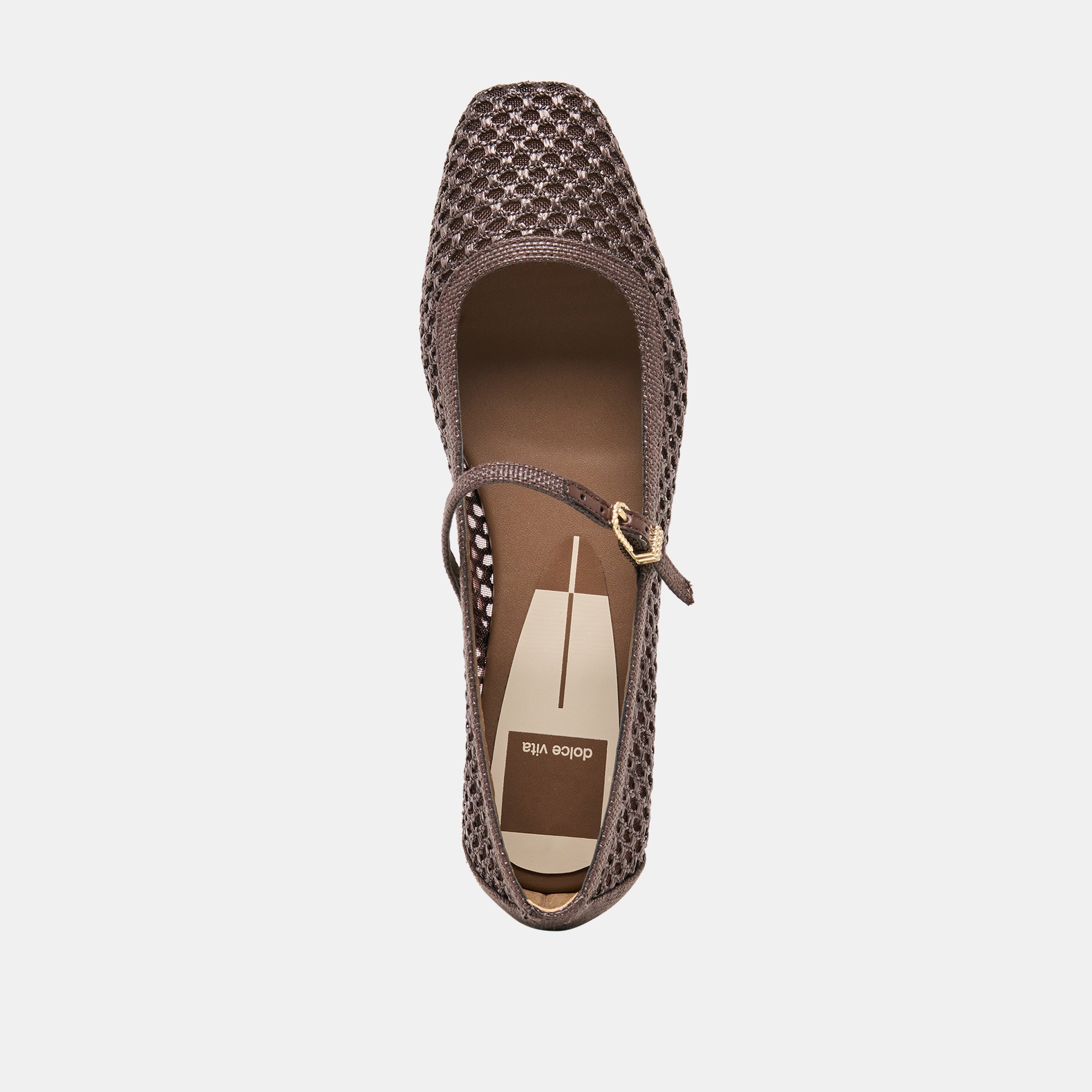 Reyes Chocolate Woven Raffia Ballet Flats / Dolce Vita