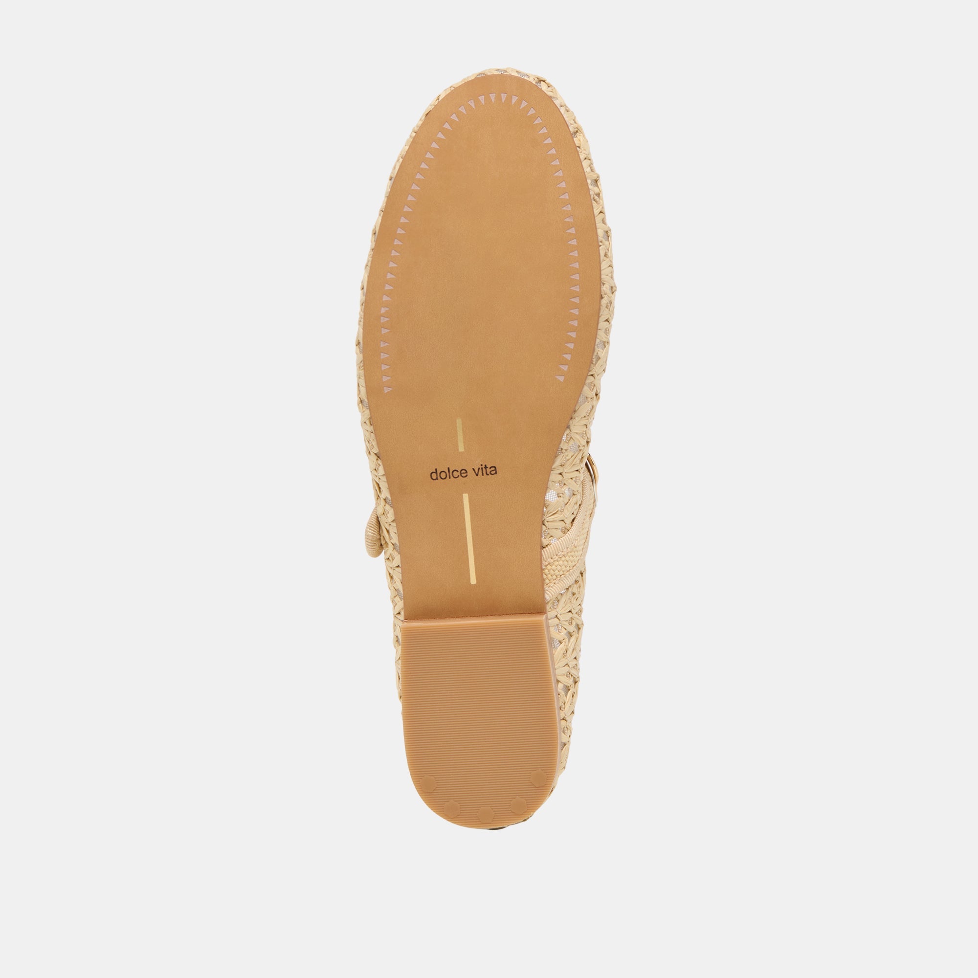 Relan Natural Cross Hatch Raffia Ballet Flats / Dolce Vita
