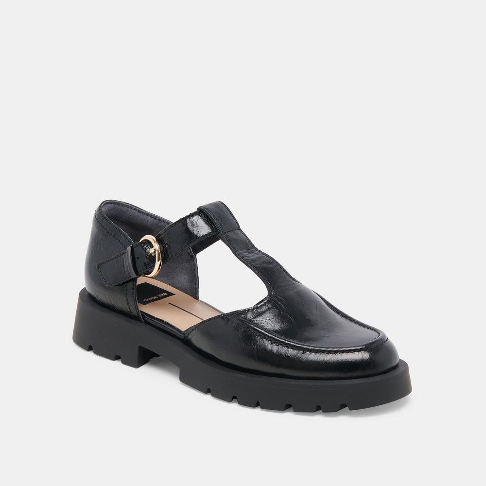 EMILIO FLATS MIDNIGHT CRINKLE PATENT LEATHER
 – Dolce Vita / Dolce Vita