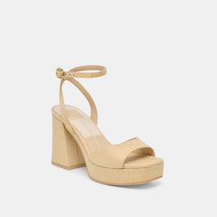 Felica Natural Raffia Heels / Dolce Vita