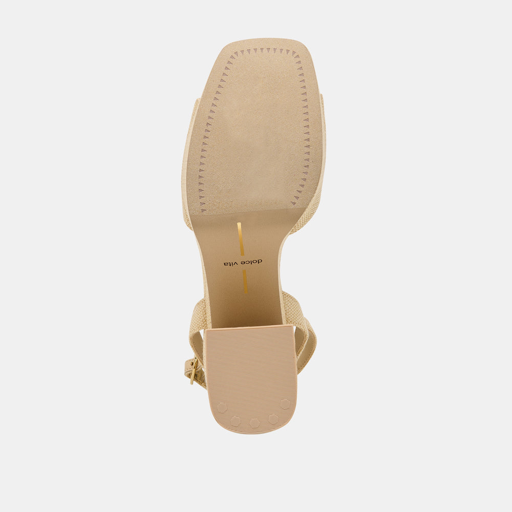 Felica Natural Raffia Heels / Dolce Vita