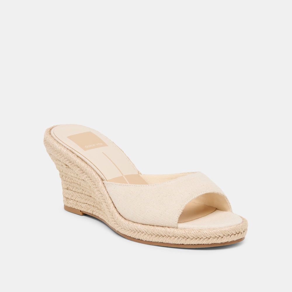 Vaya Ecru Linen Wedges / Dolce Vita