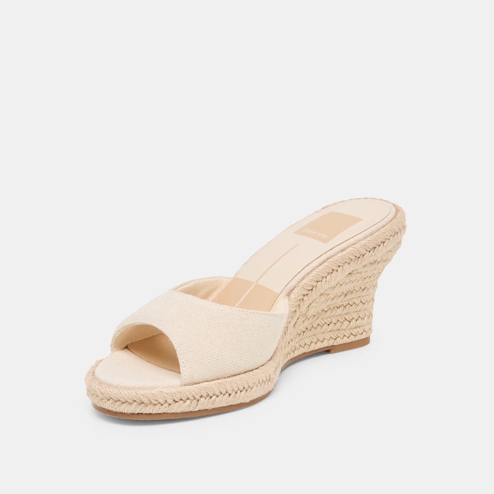 Vaya Ecru Linen Wedges / Dolce Vita