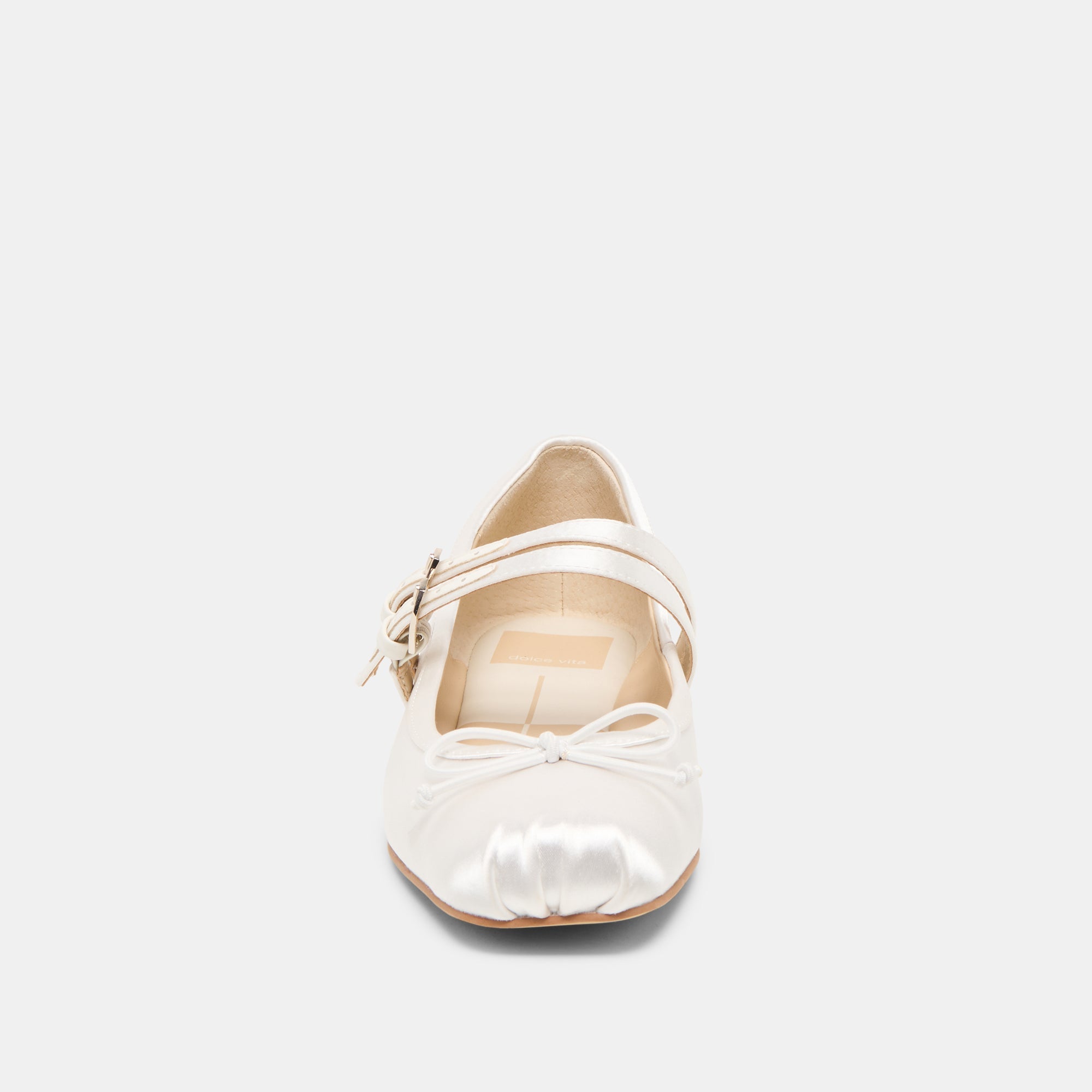 Gibsen True White Satin Ballet Flats / Dolce Vita