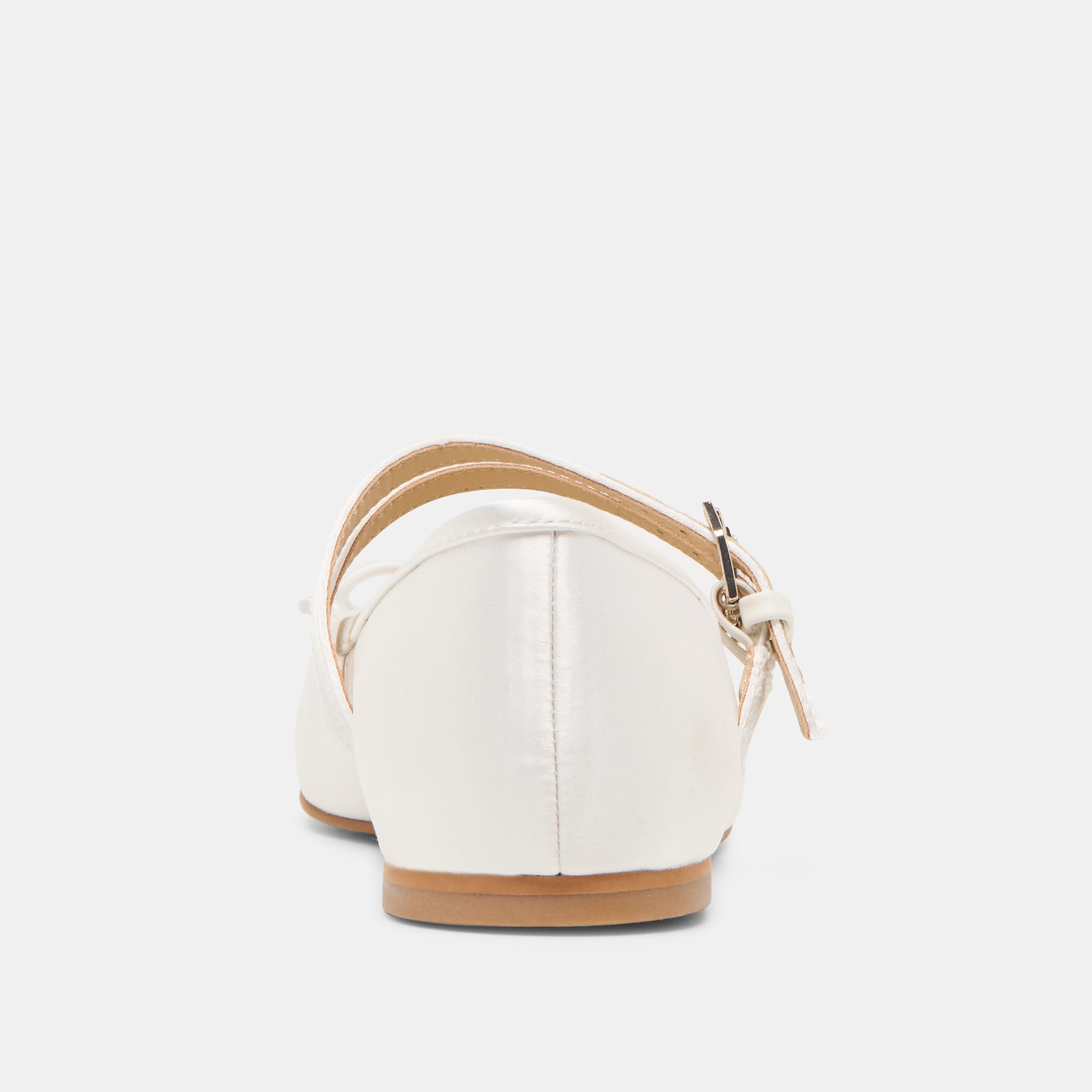 Gibsen True White Satin Ballet Flats / Dolce Vita