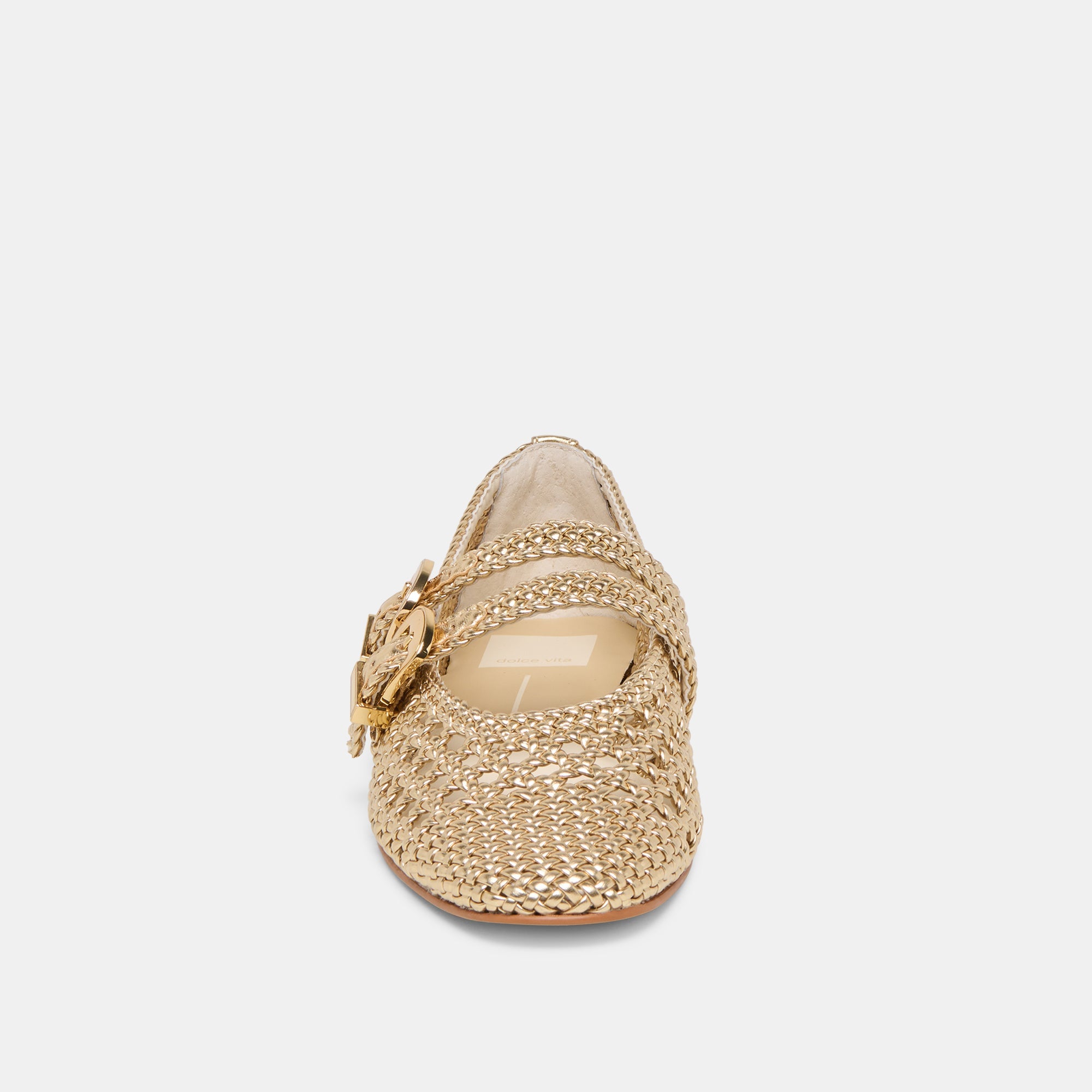 Baylee Gold Woven Stella Ballet Flats / Dolce Vita