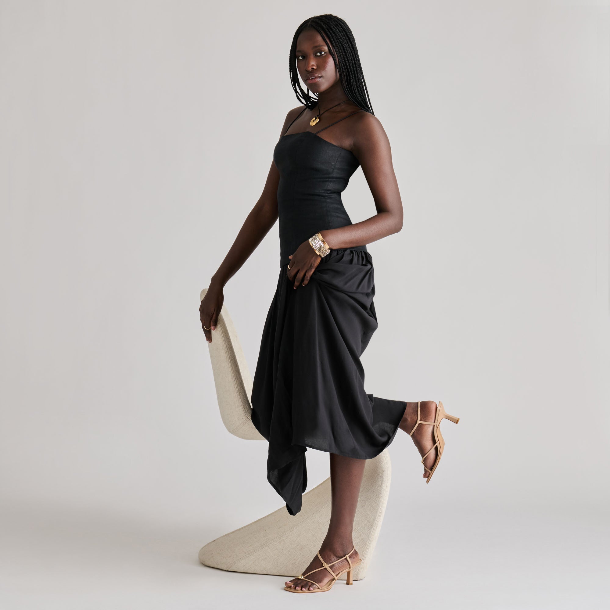 Mylee Light Tan Leather Heels / Dolce Vita