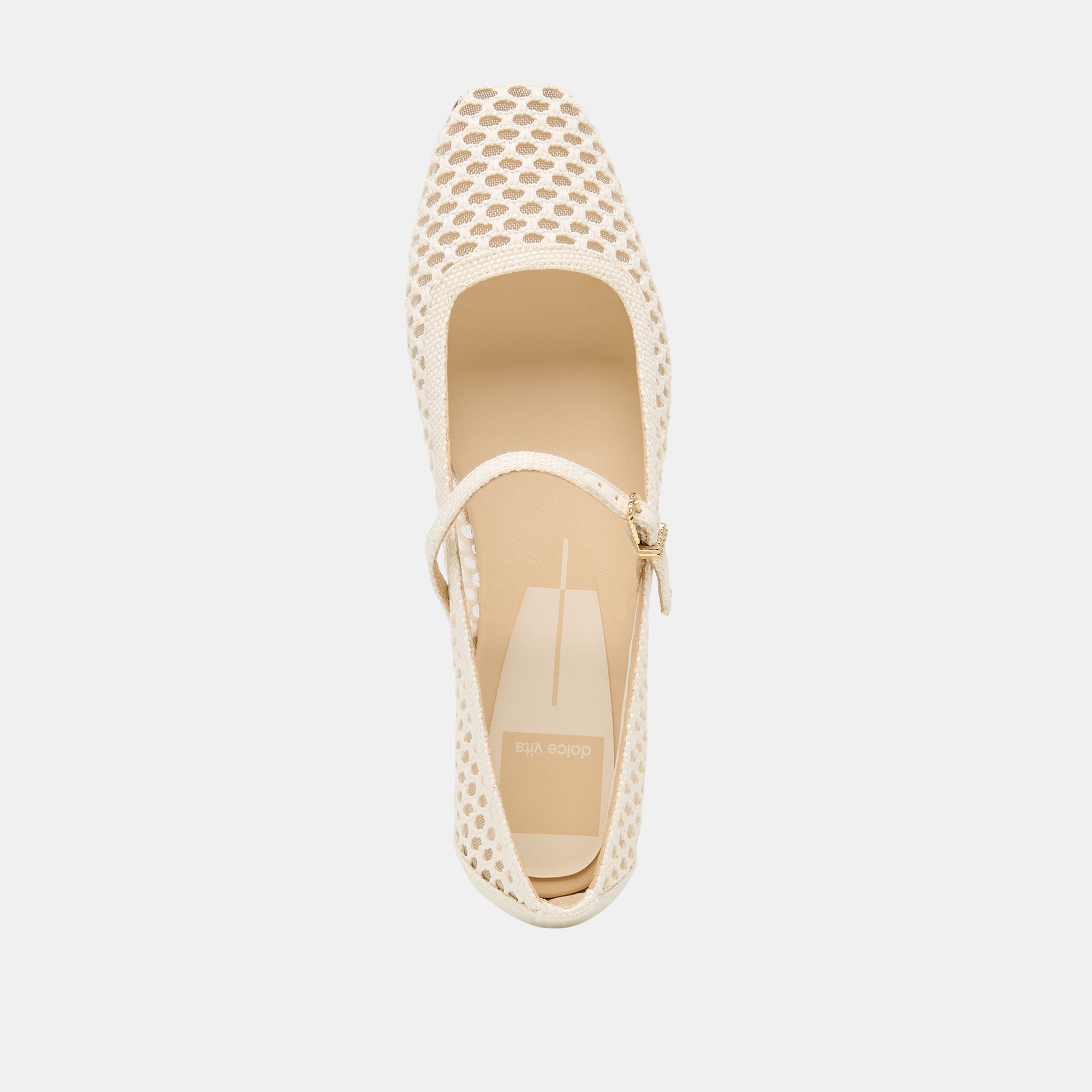 Reyes White Woven Raffia Ballet Flats / Dolce Vita