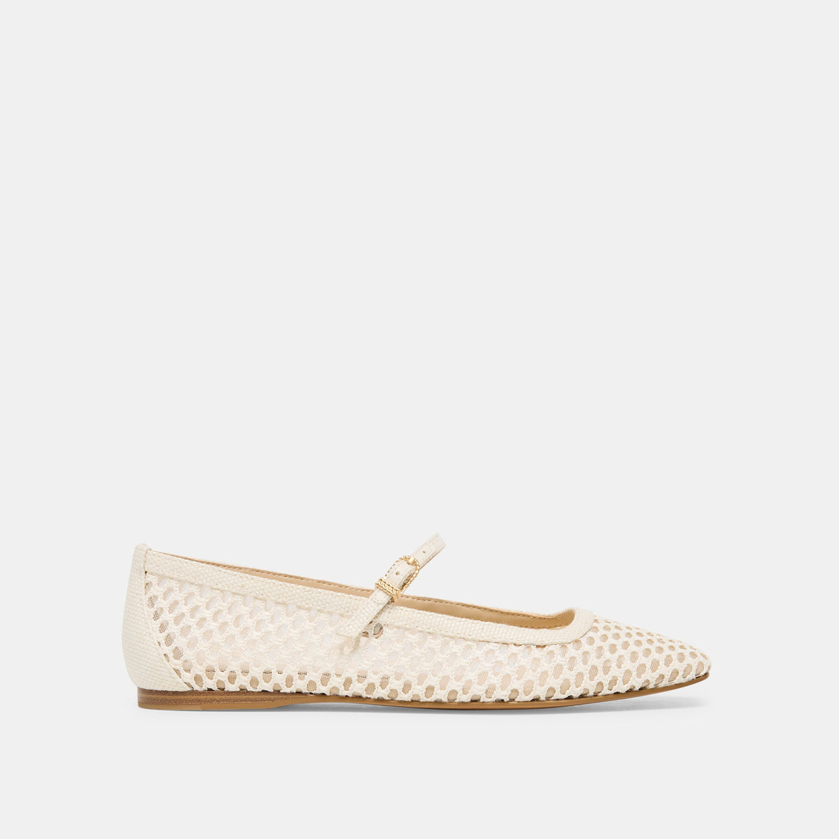 Reyes White Woven Raffia Ballet Flats / Dolce Vita