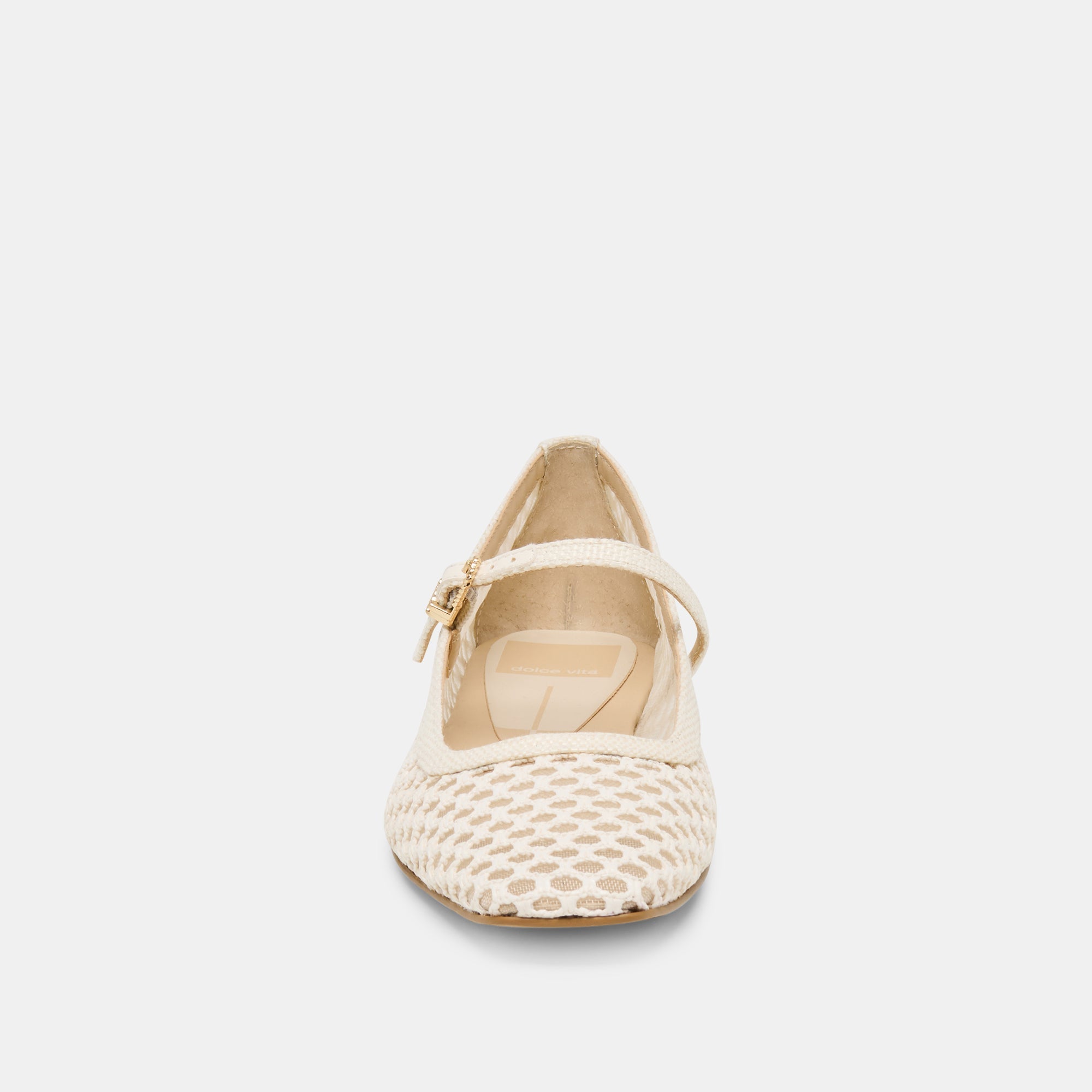 Reyes White Woven Raffia Ballet Flats / Dolce Vita