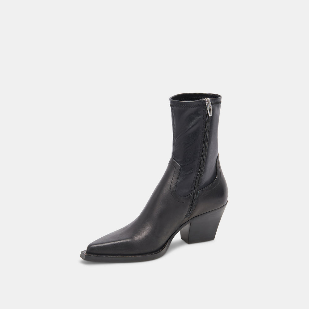 Rutger Boots Black Leather | Women's Black Leather Mid-Ankle Boots
 – Dolce Vita / Dolce Vita