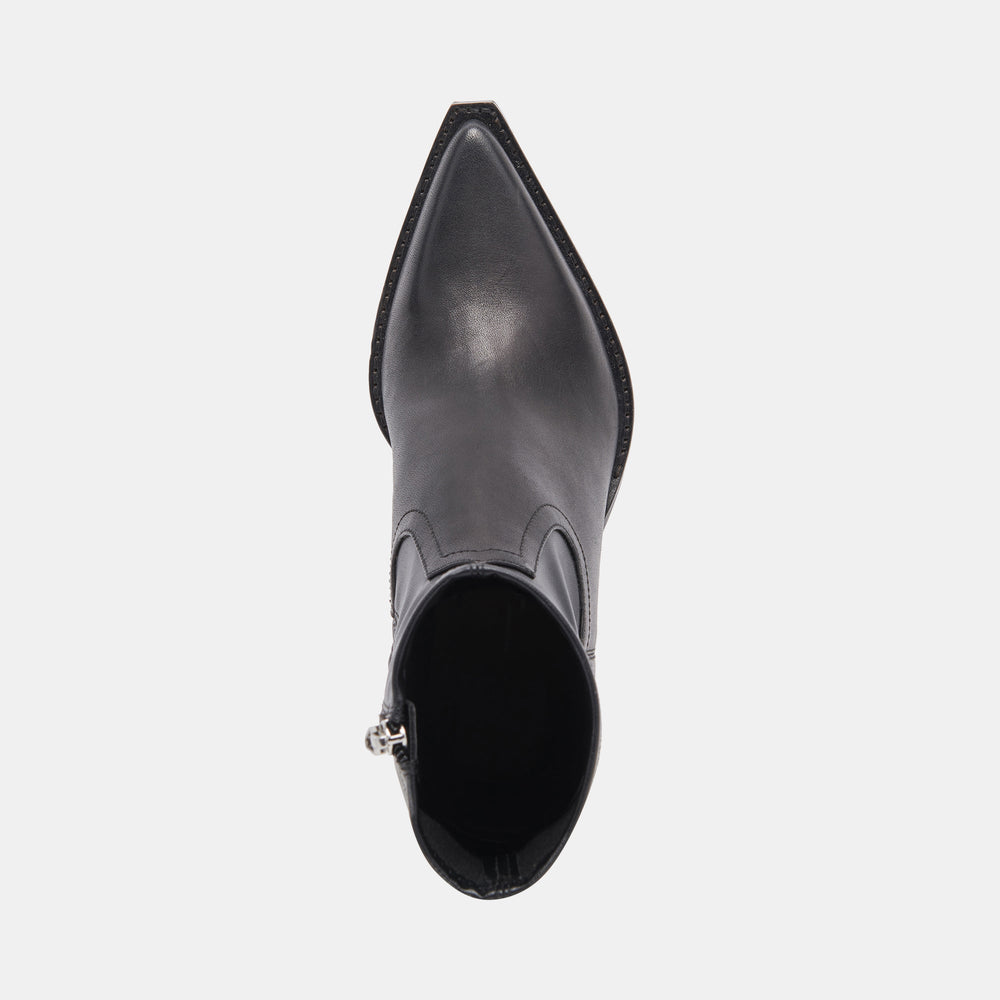 Rutger Boots Black Leather | Women's Black Leather Mid-Ankle Boots
 – Dolce Vita / Dolce Vita