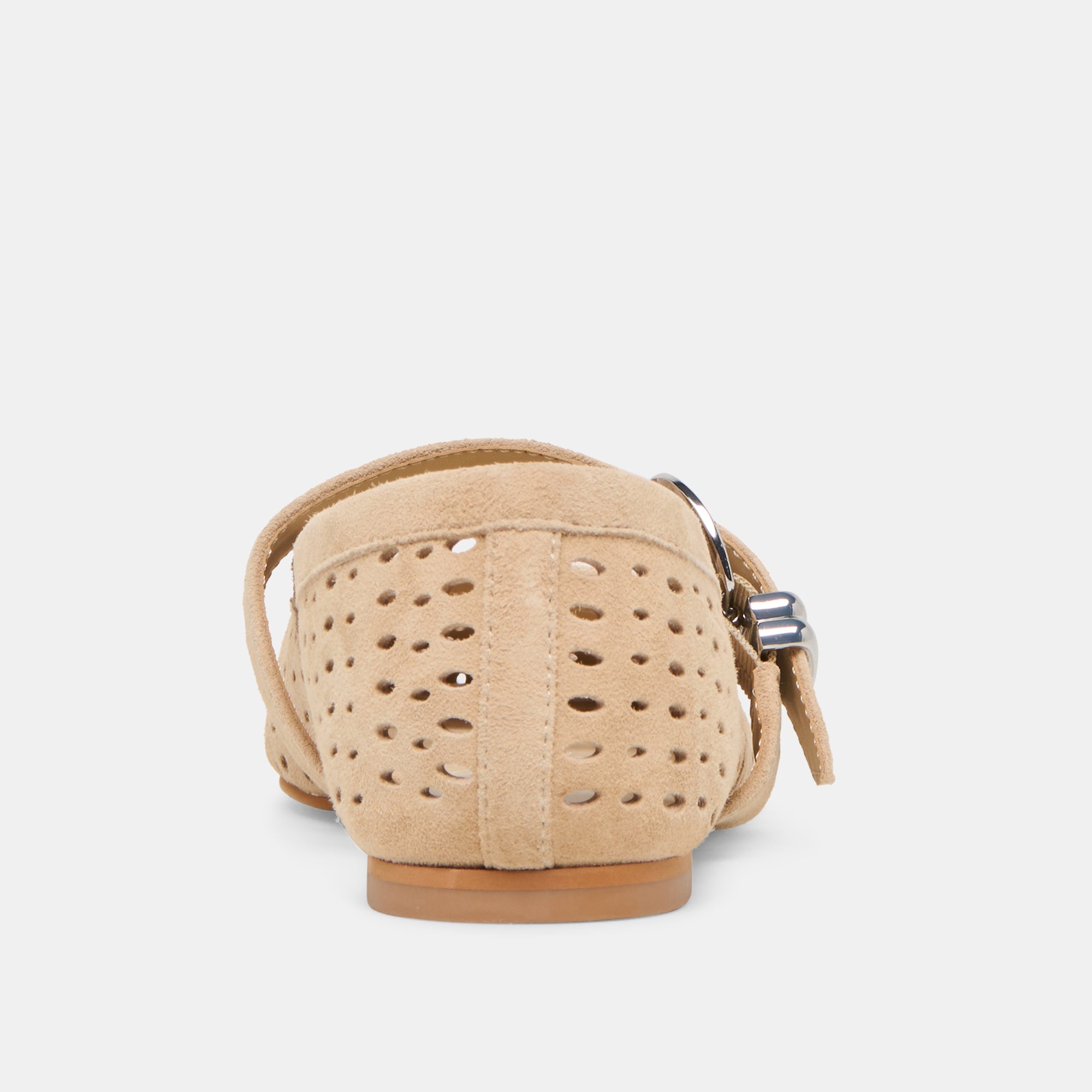 Mikel Camel Perforated Suede Ballet Flats / Dolce Vita