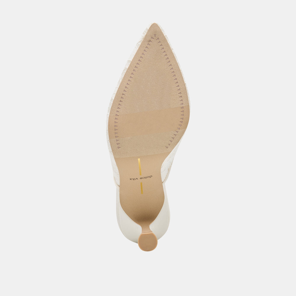 Cleo High True White Lace Heels / Dolce Vita