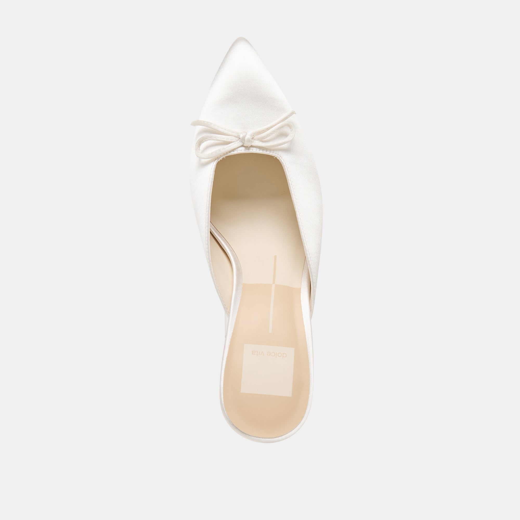 Cleo High Off White Satin Heels / Dolce Vita