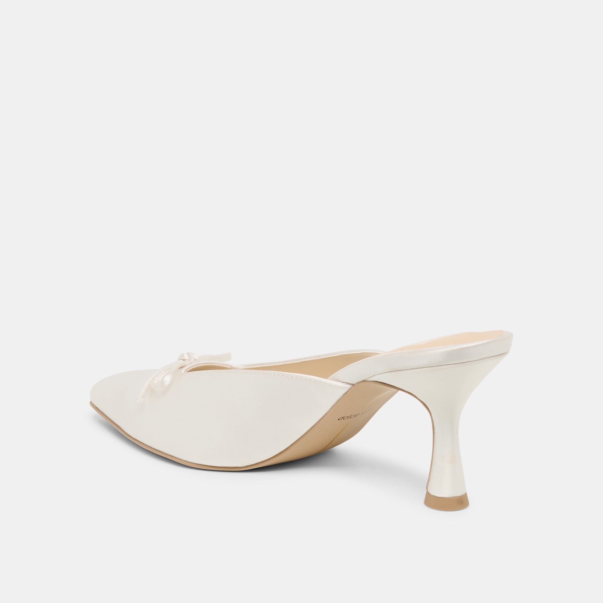 Cleo High Off White Satin Heels / Dolce Vita