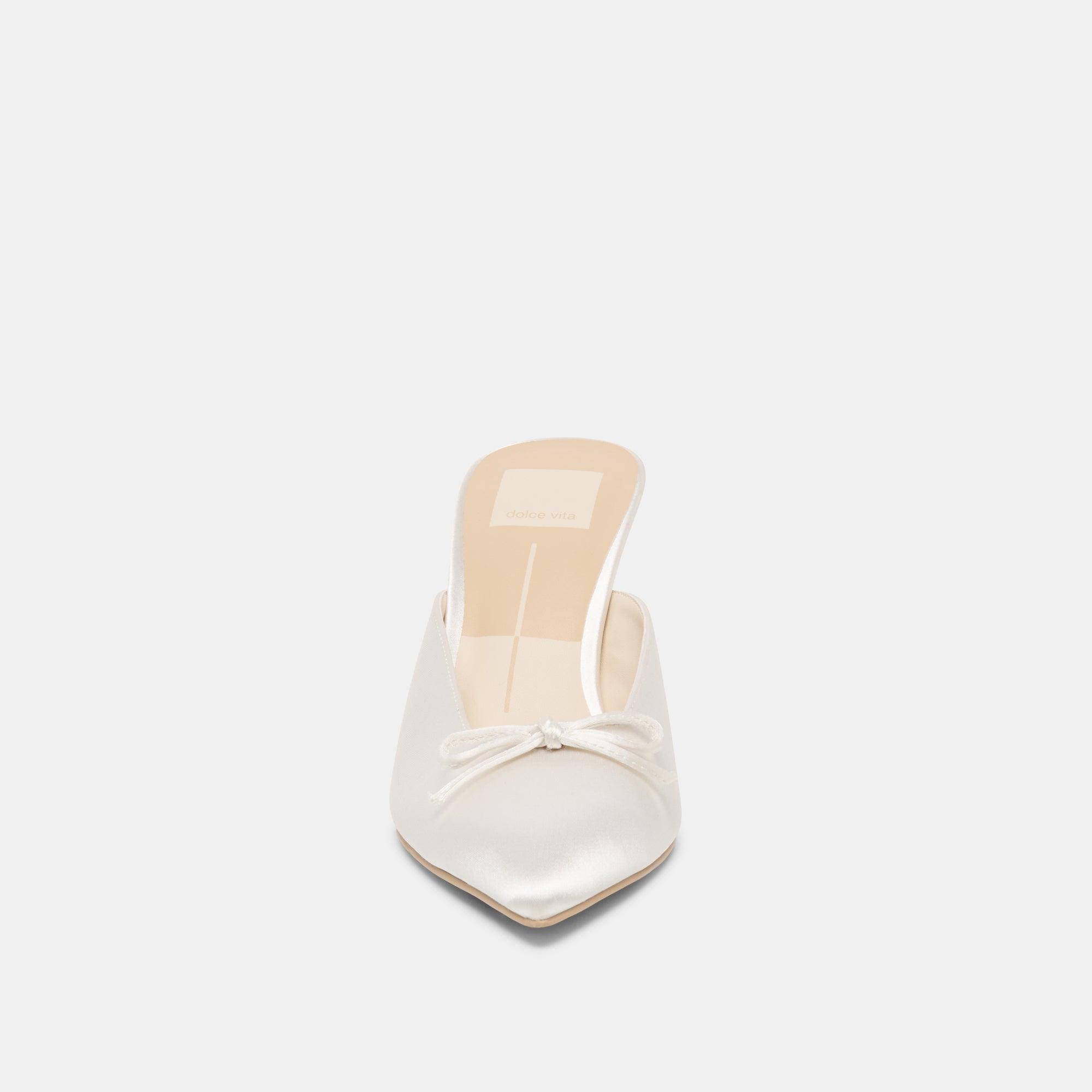 Cleo High Off White Satin Heels / Dolce Vita