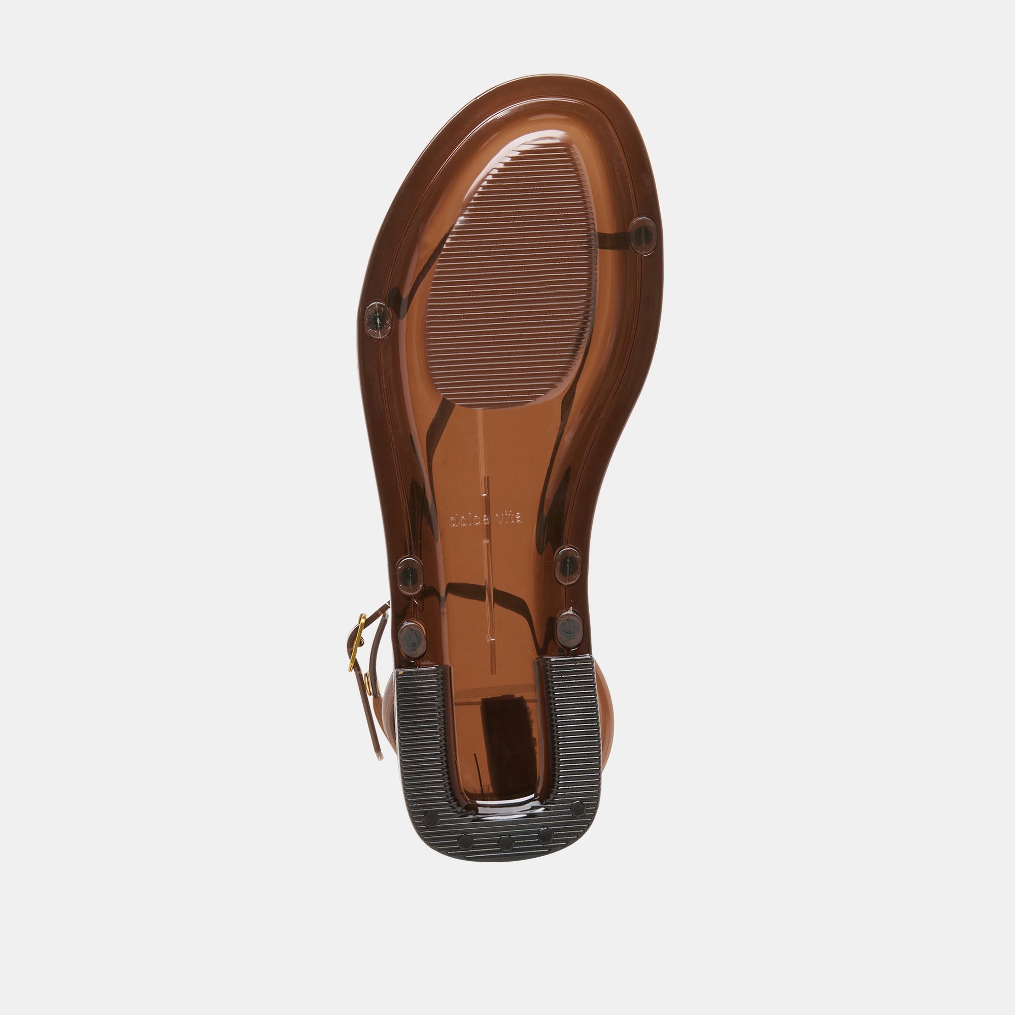 Kenley Vinyl Chocolate Jelly Sandals / Dolce Vita