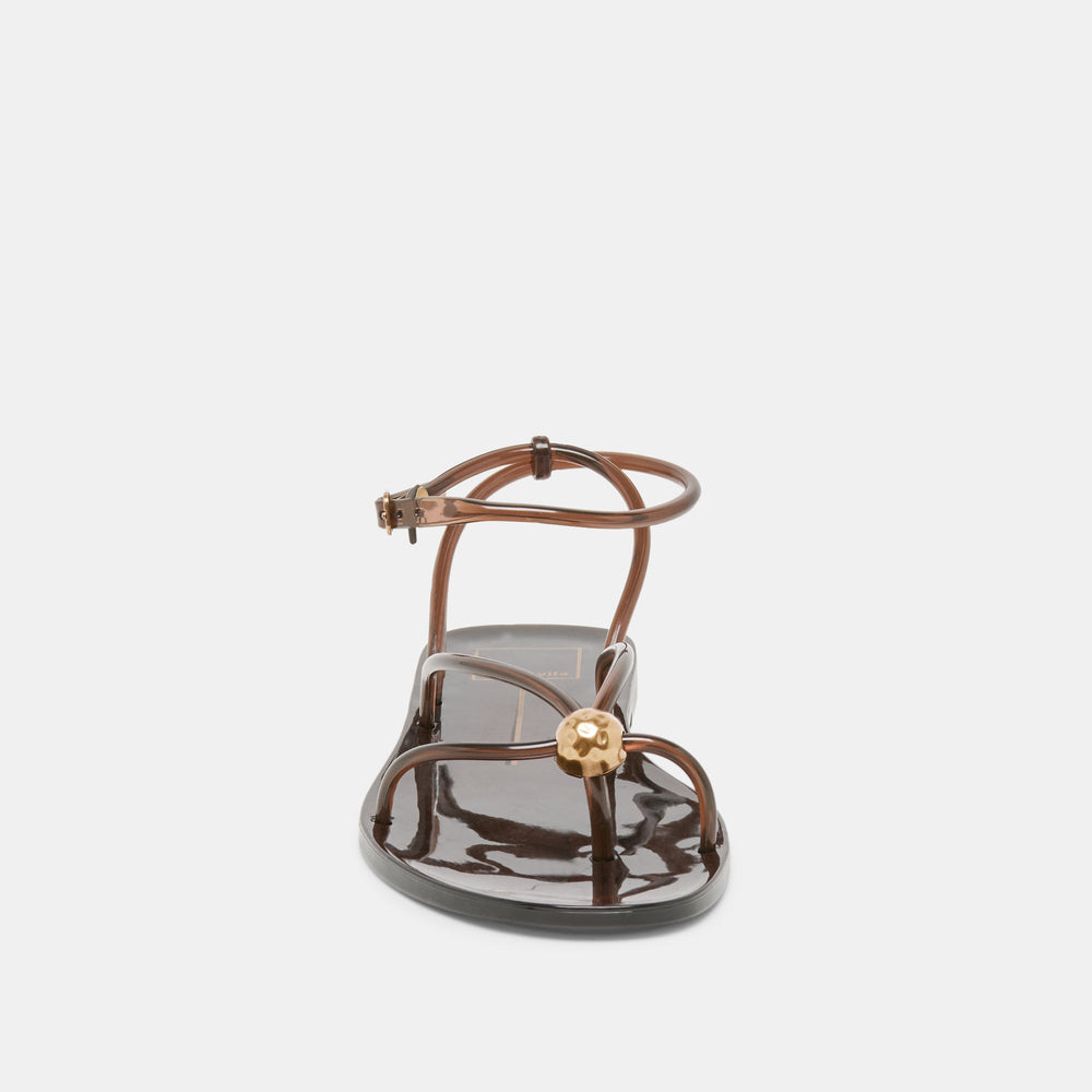 Kenley Vinyl Chocolate Jelly Sandals / Dolce Vita