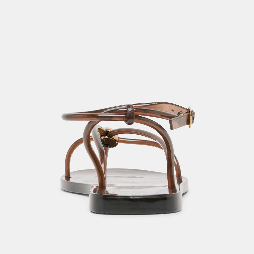 Kenley Vinyl Chocolate Jelly Sandals / Dolce Vita