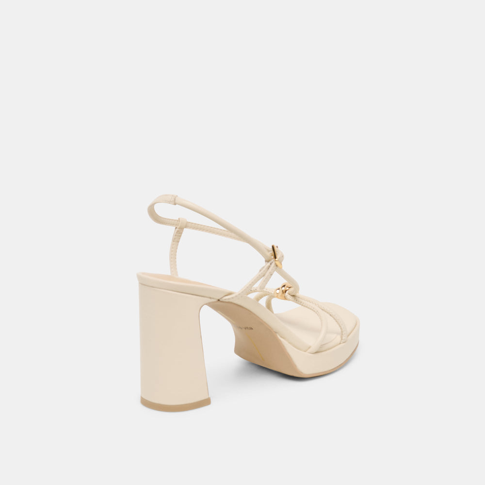 Odete Creme Leather Heels / Dolce Vita