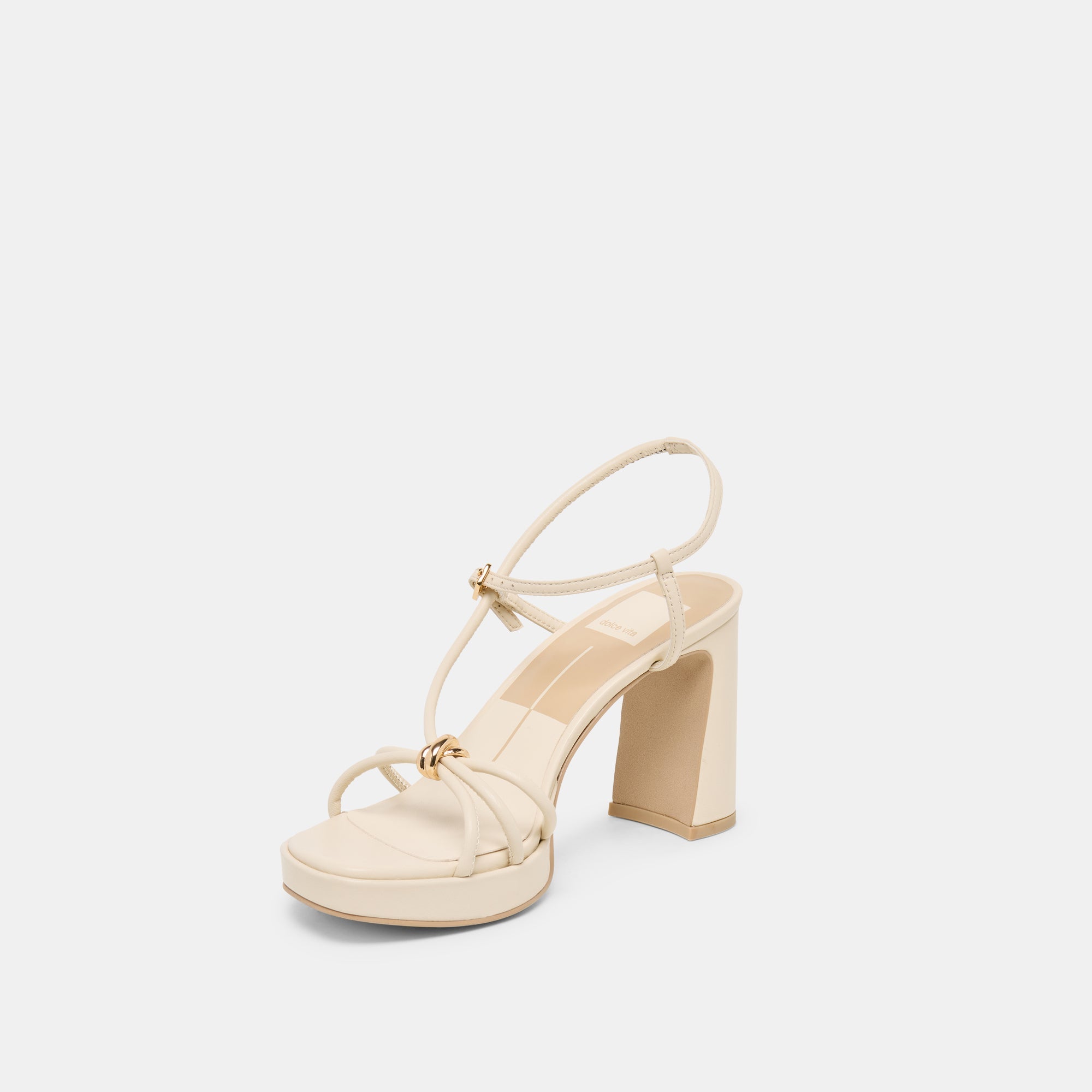 Odete Creme Leather Heels / Dolce Vita