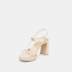 Odete Creme Leather Heels / Dolce Vita