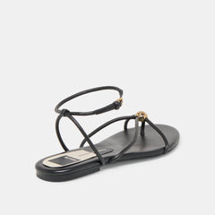 Kenley Black Leather Sandals / Dolce Vita