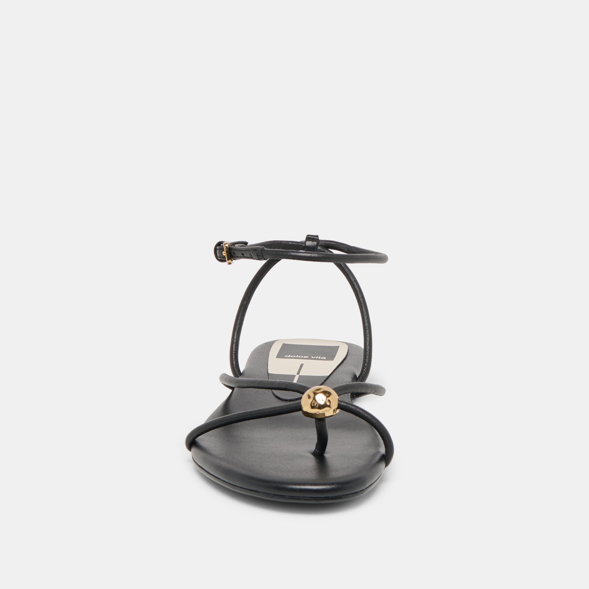 Kenley Black Leather Sandals / Dolce Vita