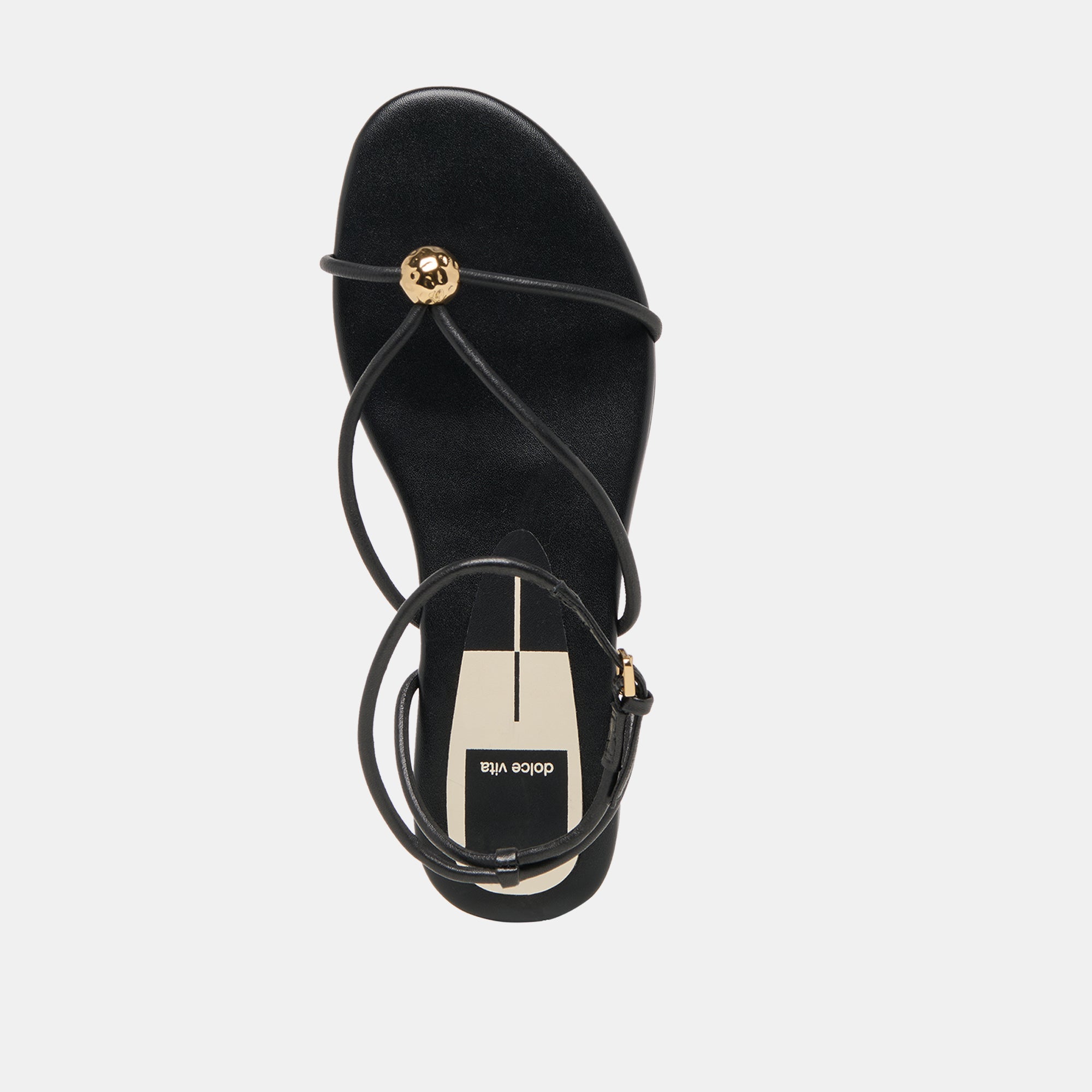 Kenley Black Leather Sandals / Dolce Vita