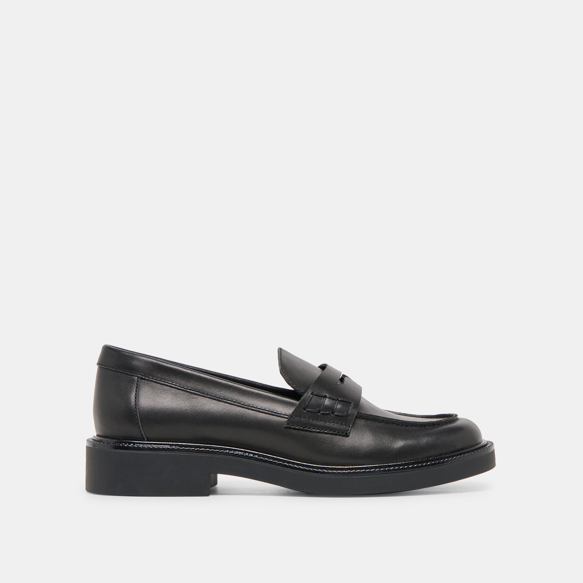 Tiggy Black Leather Loafers / Dolce Vita