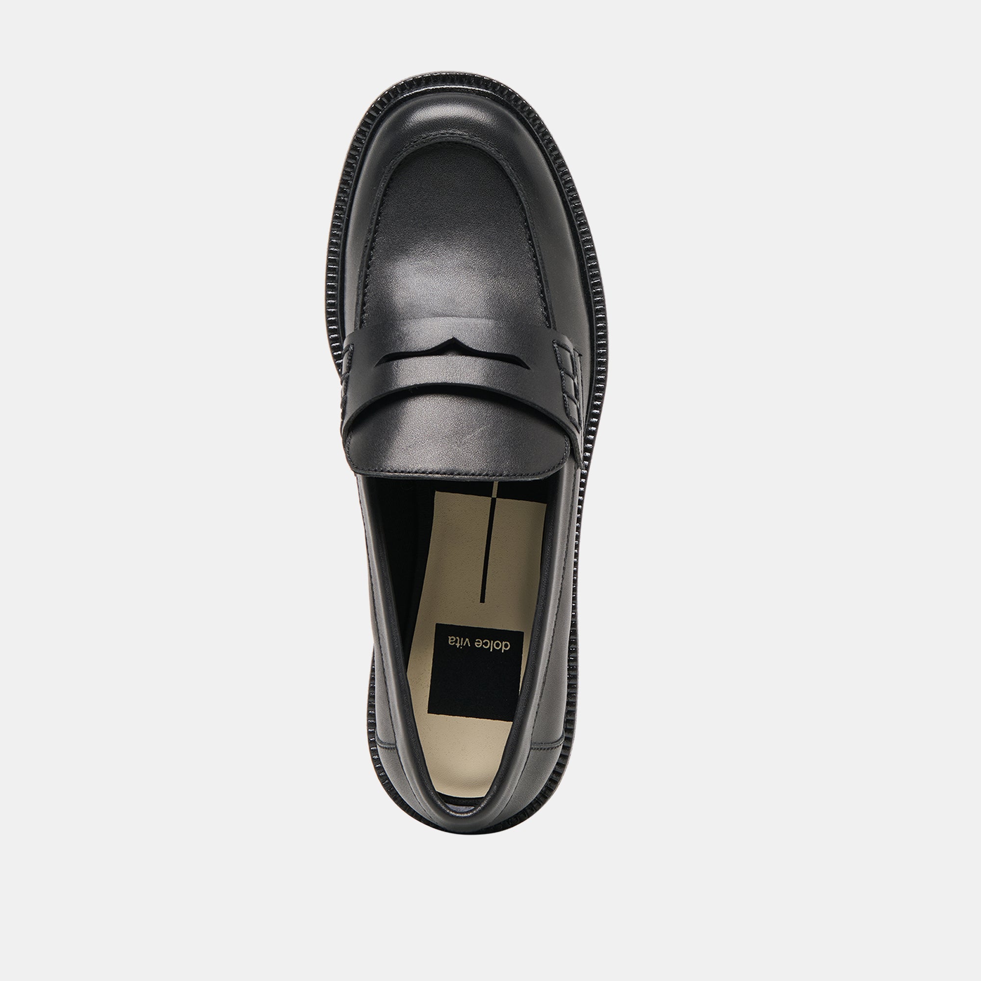 Tiggy Black Leather Loafers / Dolce Vita