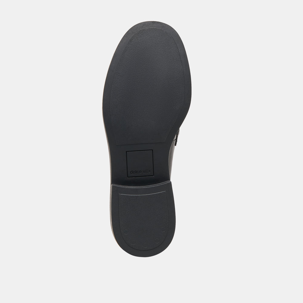 Tiggy Black Leather Loafers / Dolce Vita