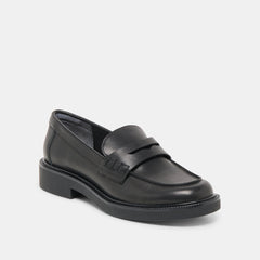 Tiggy Black Leather Loafers / Dolce Vita