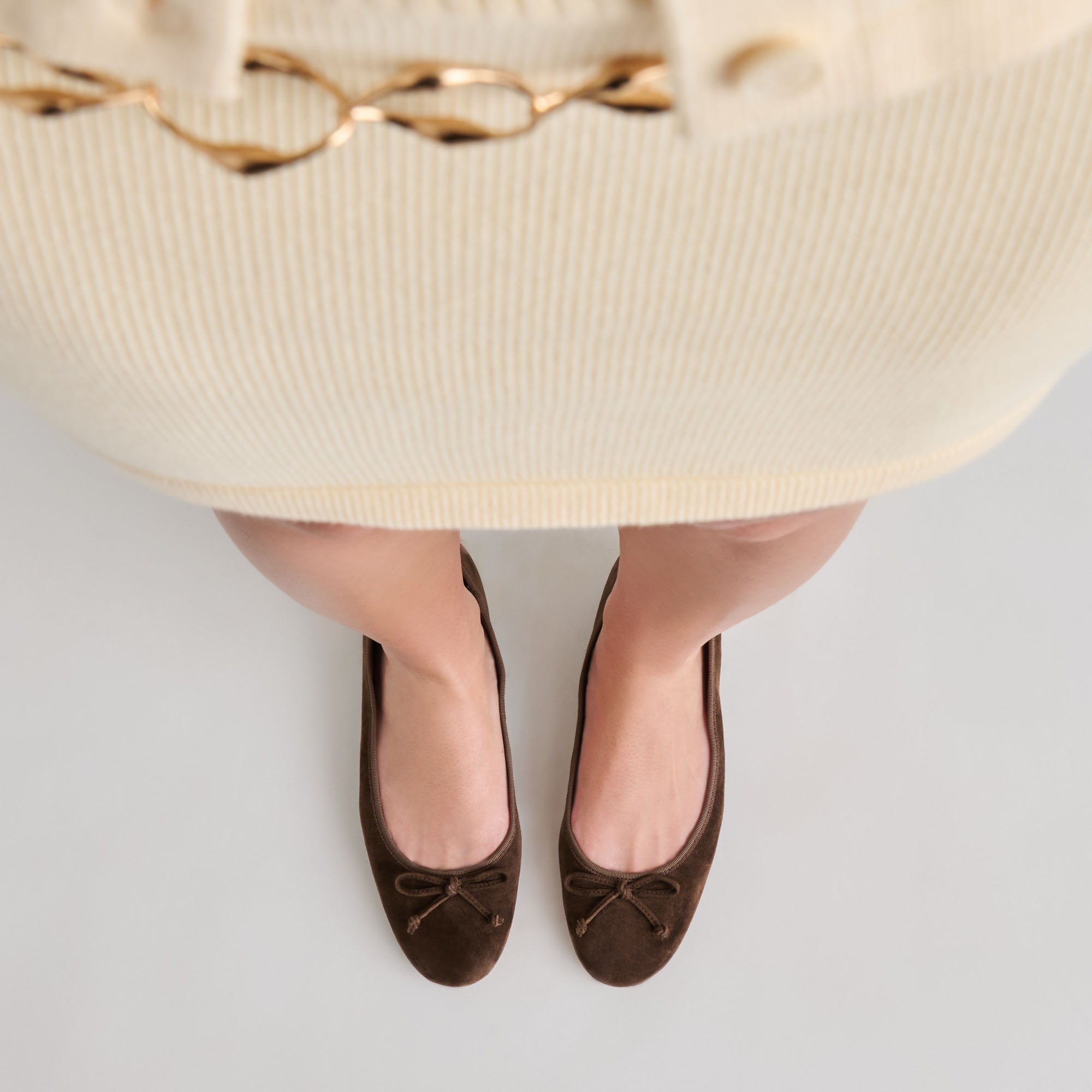 Ritla Dk Brown Suede Ballet Flats / Dolce Vita