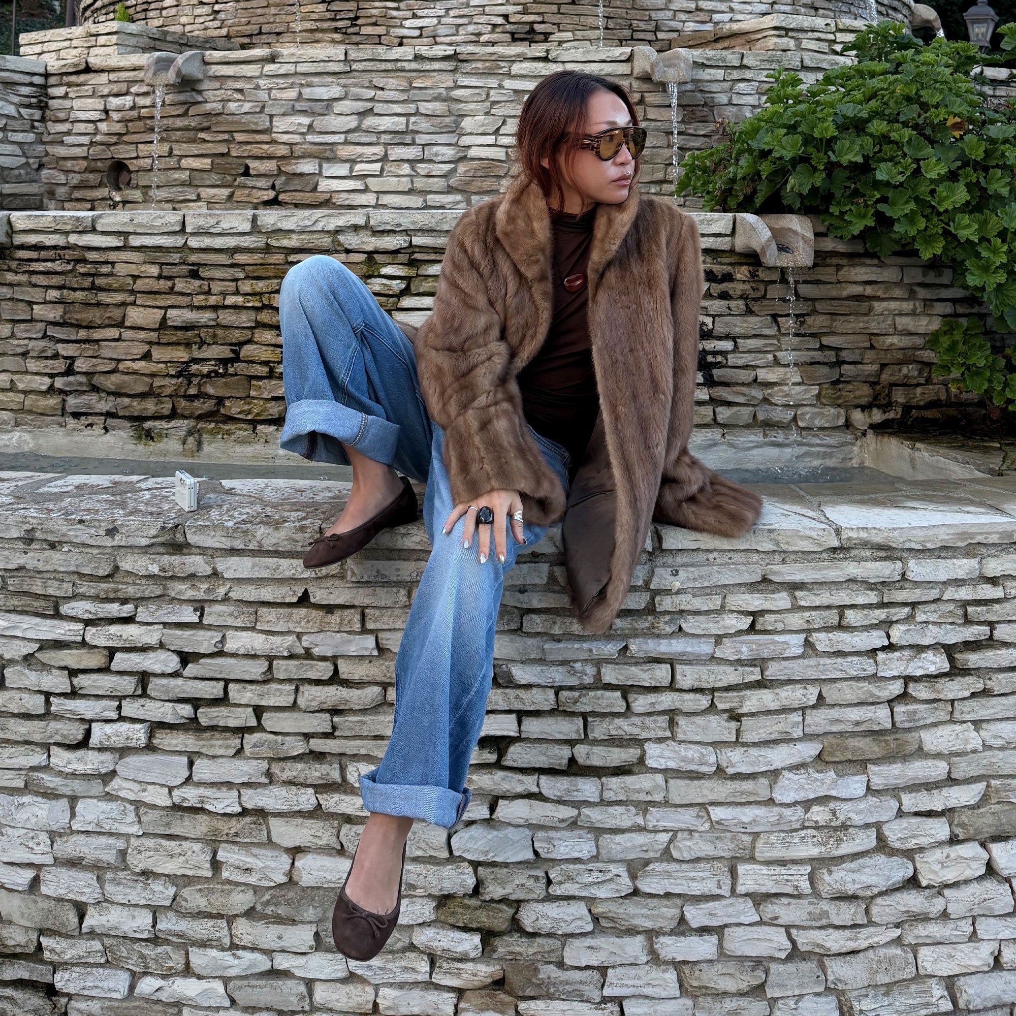 Ritla Dk Brown Suede Ballet Flats / Dolce Vita