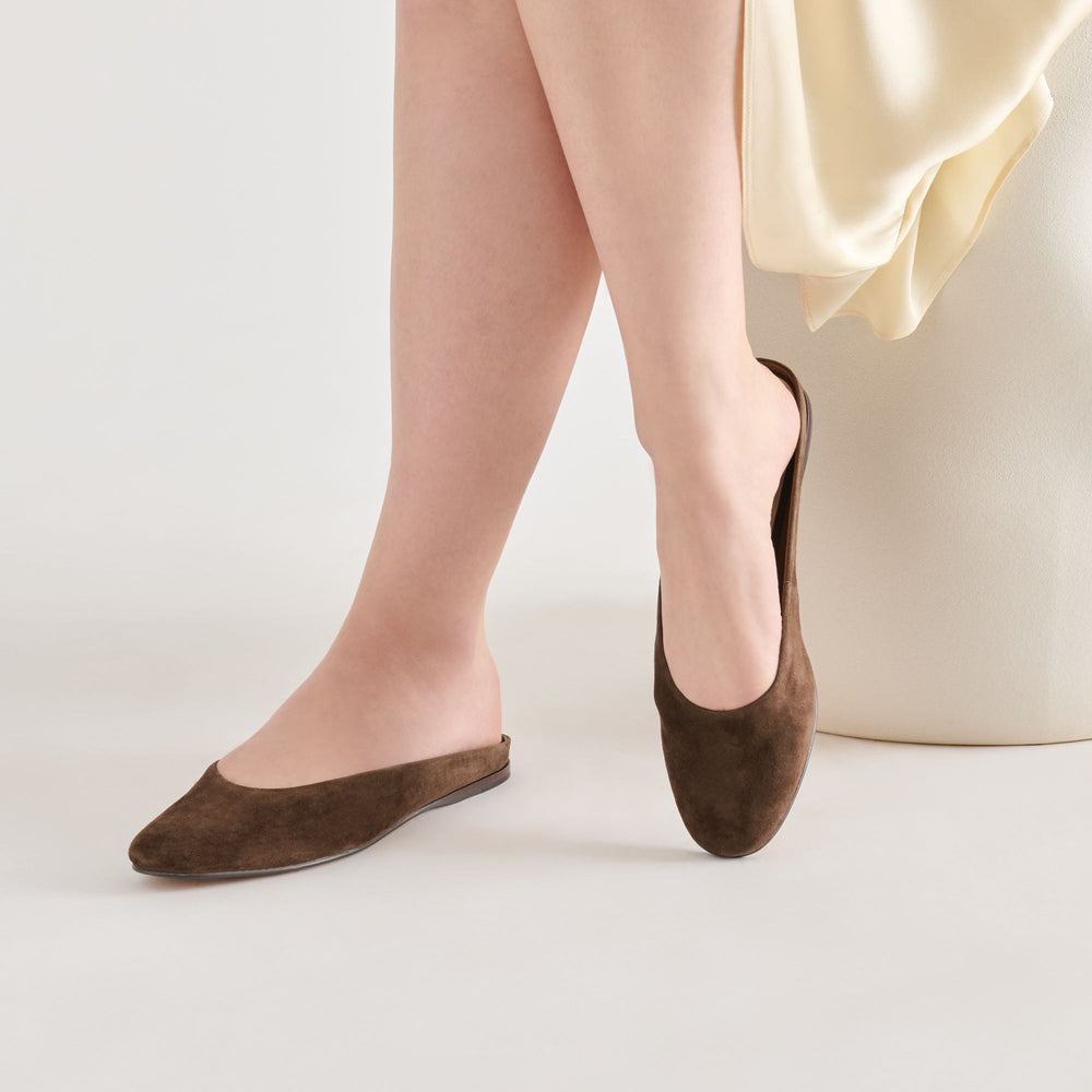 Eila Dk Brown Suede Flats / Dolce Vita