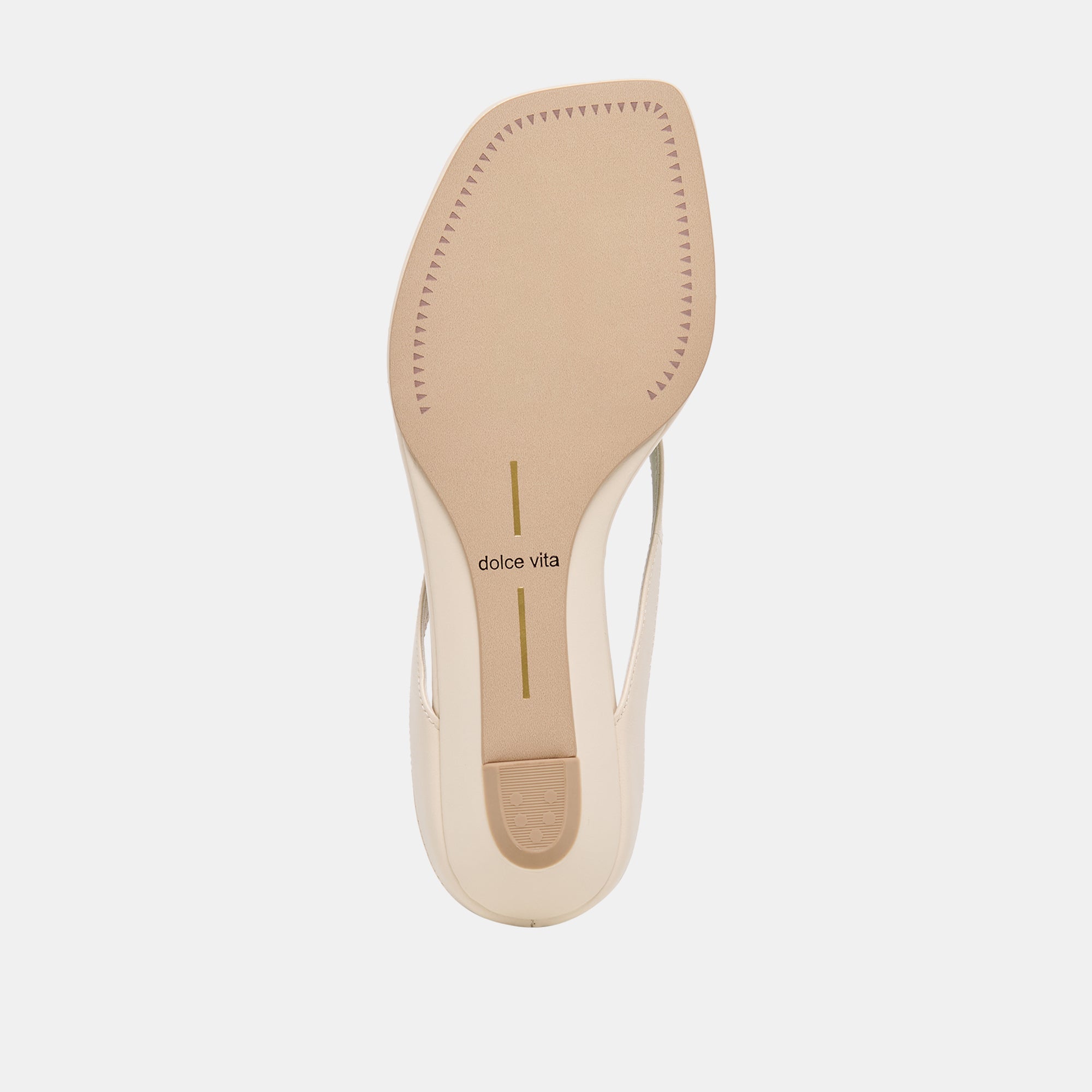 GIZEL Bone Leather Thong Square-Toe Sandals / Dolce Vita