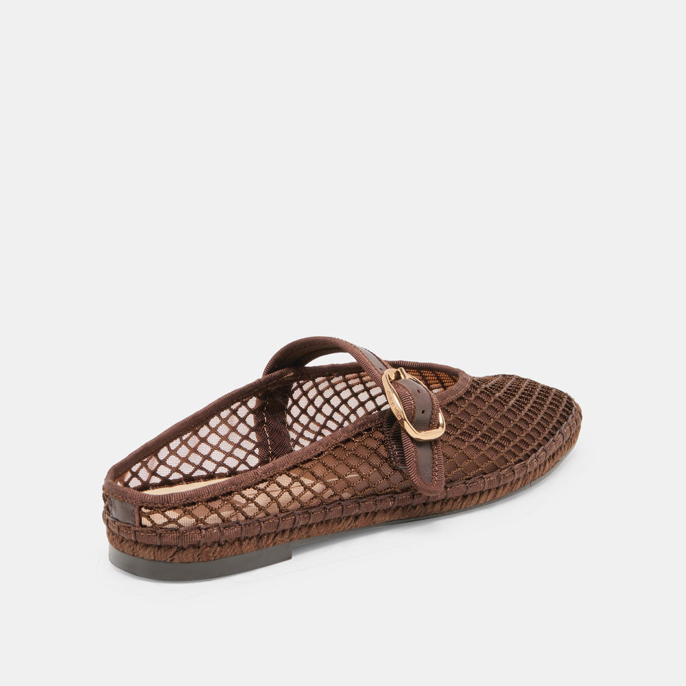 Milie Chocolate Woven Mesh Flats / Dolce Vita
