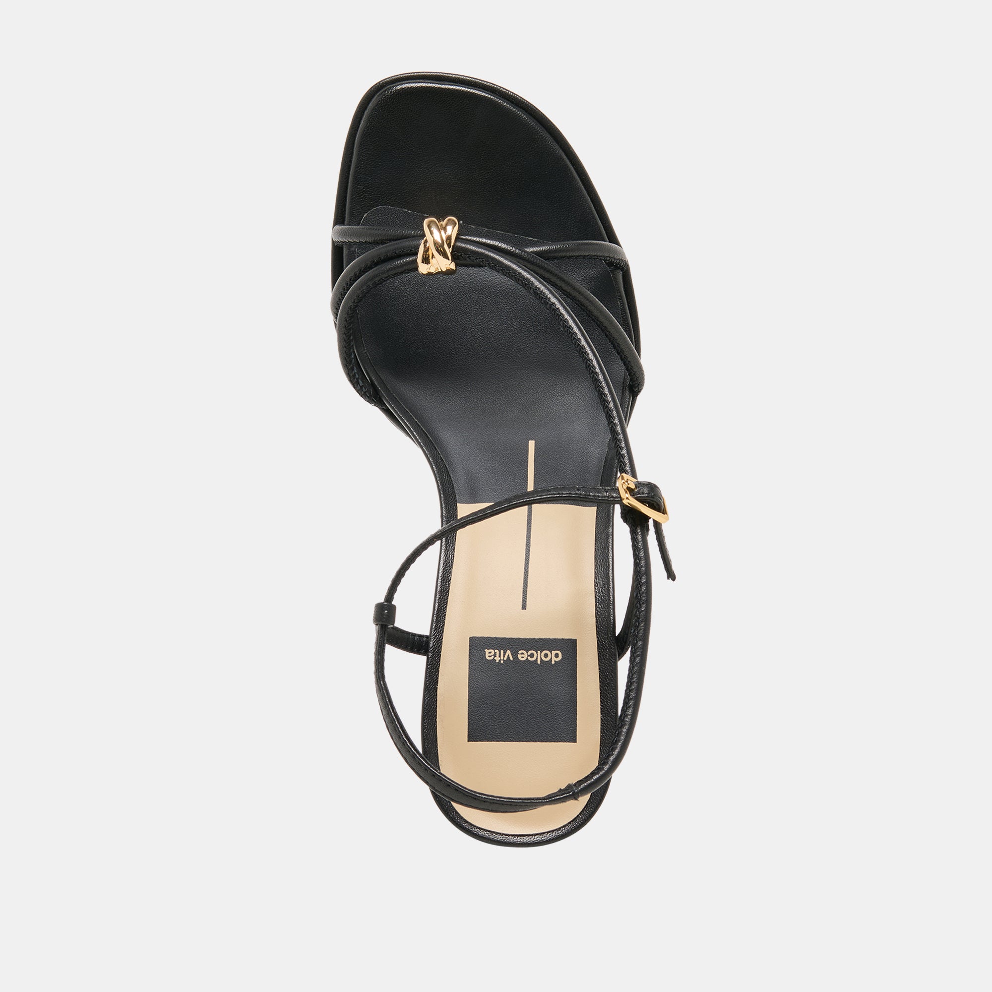 Odete Black Leather Heels / Dolce Vita