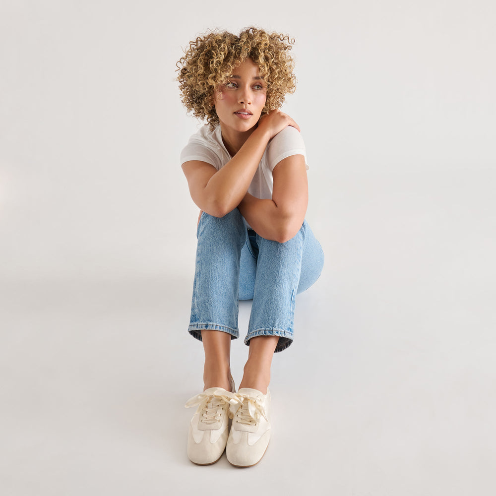 Itzy Vanilla Satin Sneakers / Dolce Vita