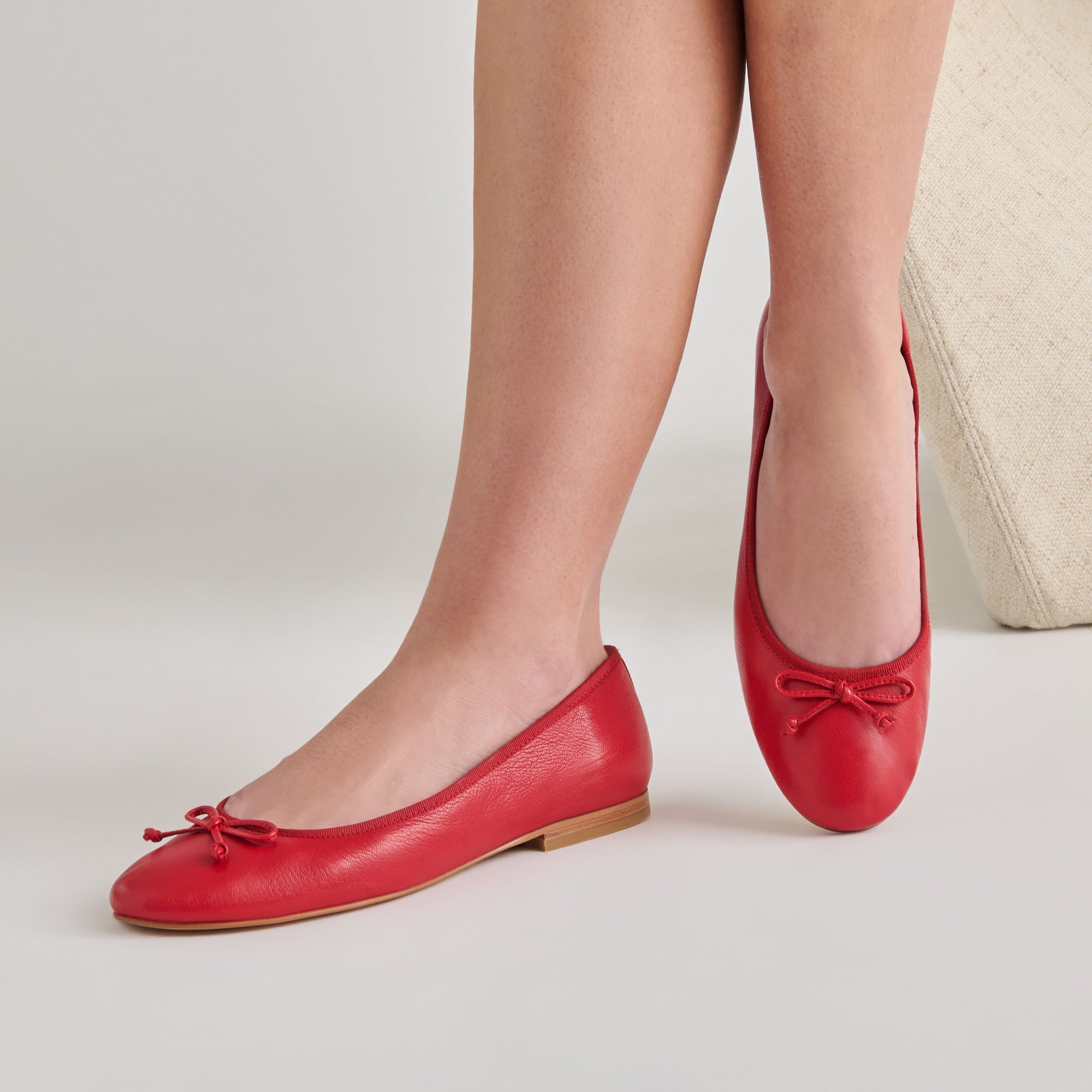 Ritla Cherry Leather Ballet Flats / Dolce Vita