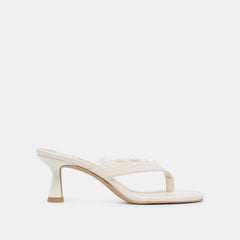 Daksie Lace True White Leather Heels / Dolce Vita